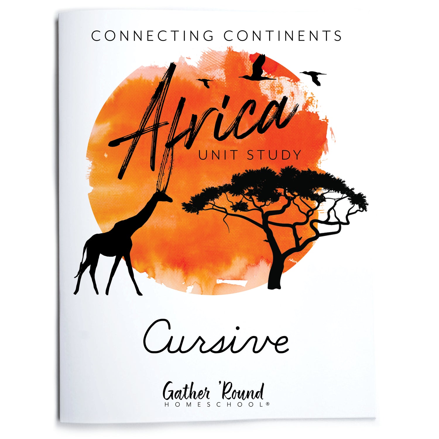 Africa homeschool unit study Printed Cursive Student Book Cover