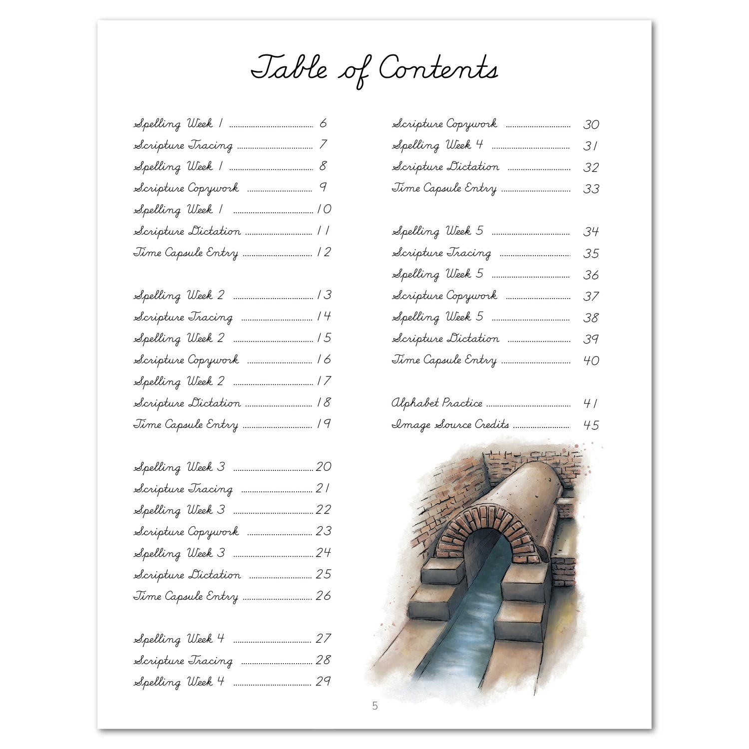 Ancient Civilizations homeschool unit study cursive table of contents