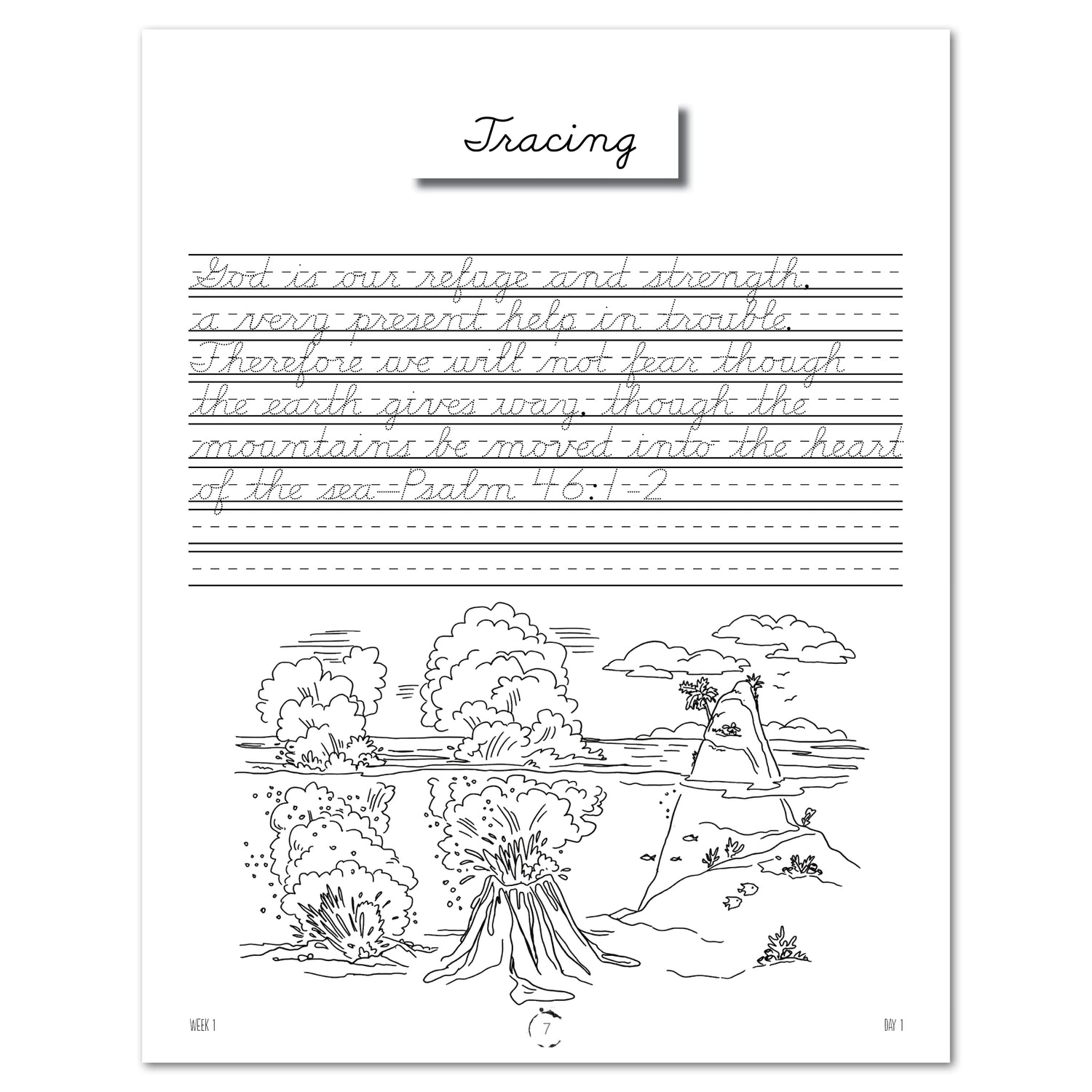 Australia + Oceania Homeschool Study Unit Printed Cursive Book Tracing