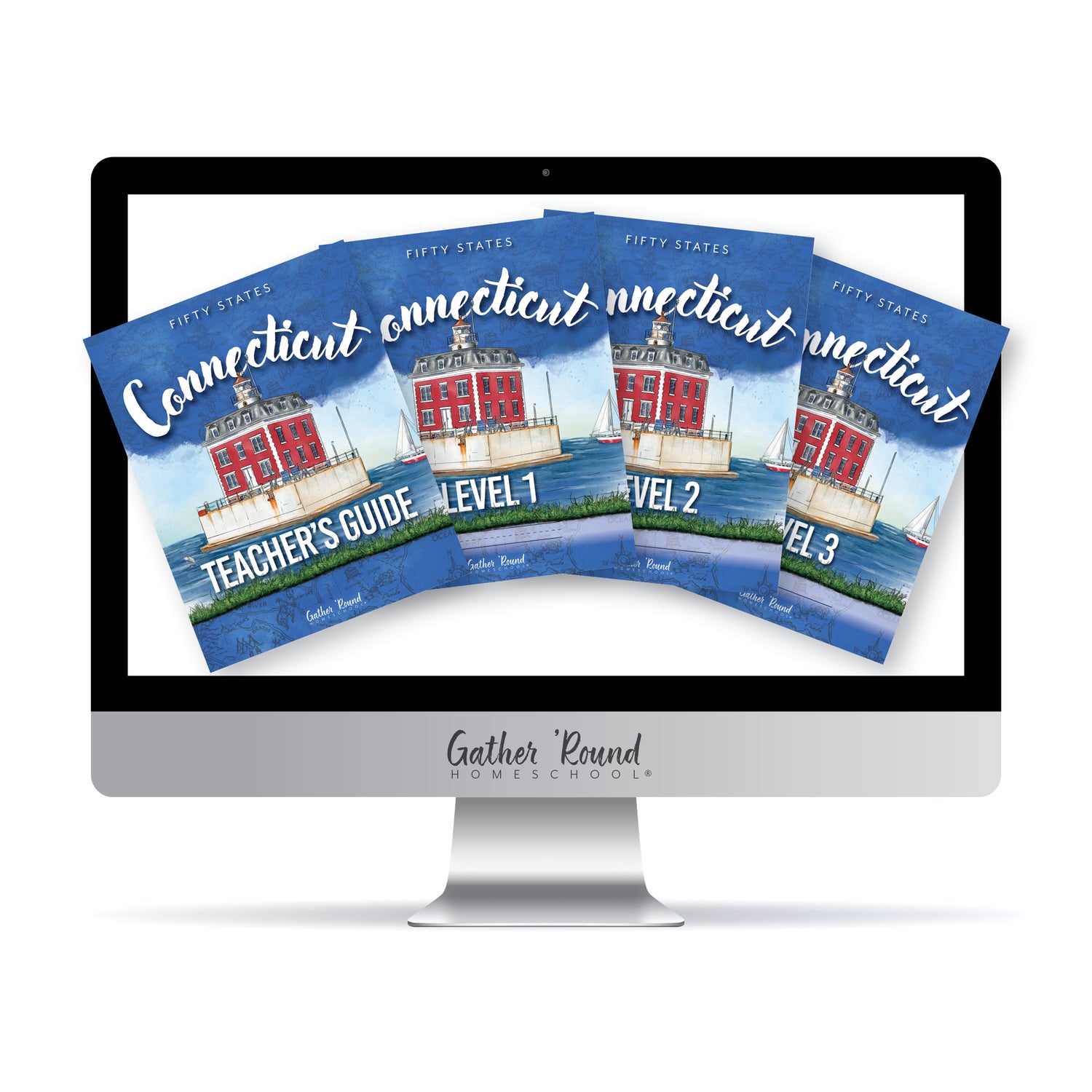 Connecticut Fifty States Homeschool Unit Study Digital Complete Bundle Teachers Guide Level 1 Level 2 Level 3