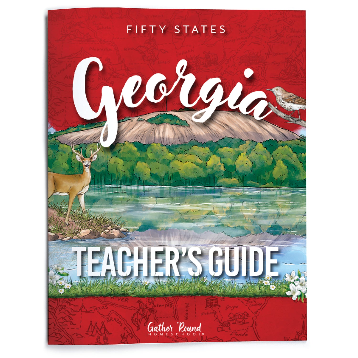 Georgia Fifty States Homeschool Unit Study Printed Teacher's Guide Cover