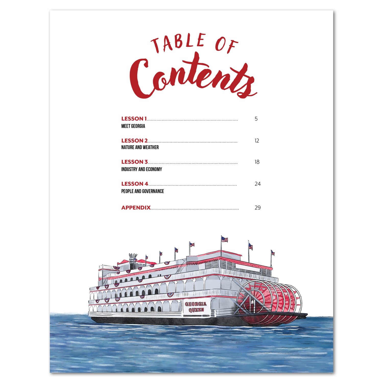 Georgia Fifty States Unit Digital Teacher's Guide Table of Contents