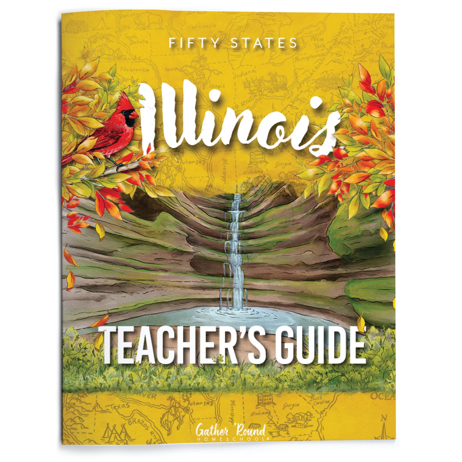 Illinois Fifty States Homeschool Unit Study Printed Teacher's Guide Cover