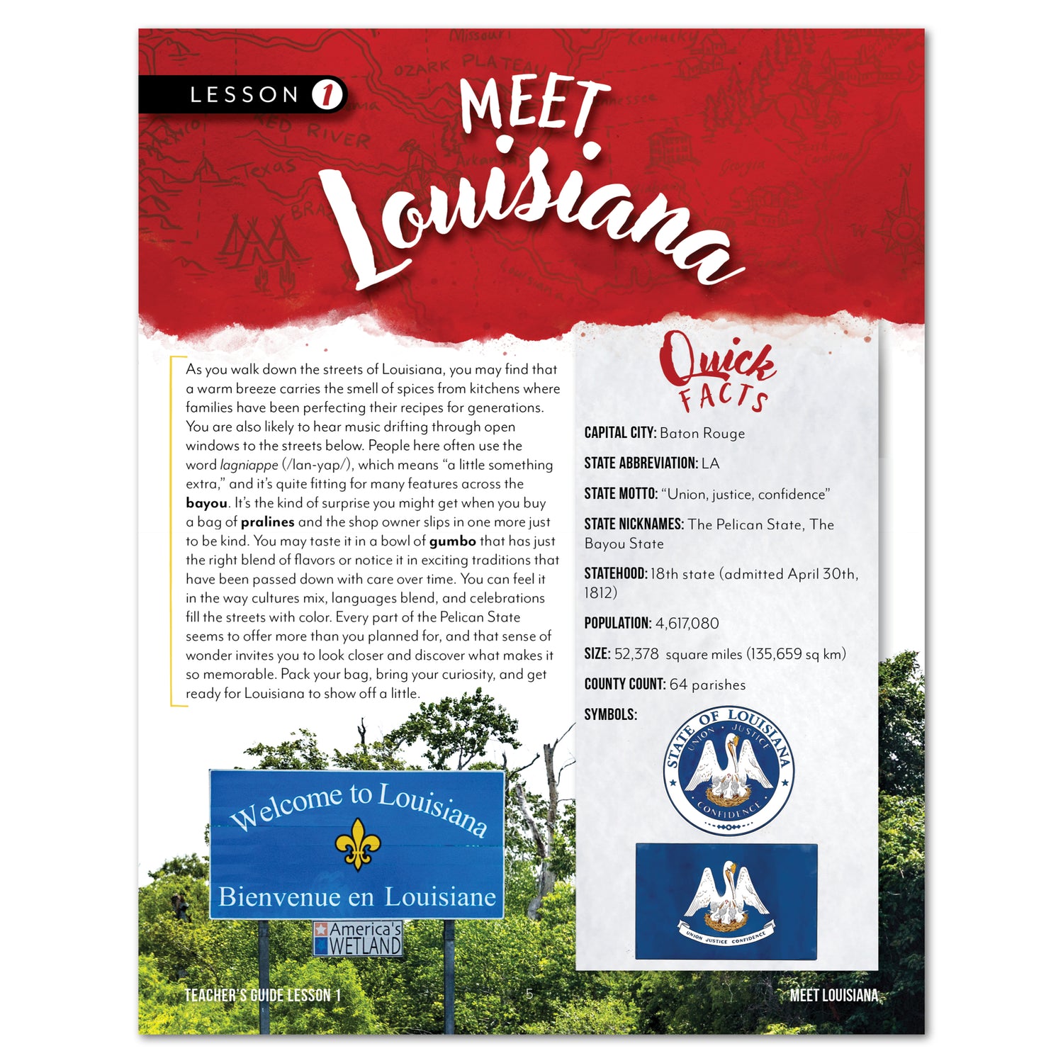 Fifty States: Louisiana (Printed Books)