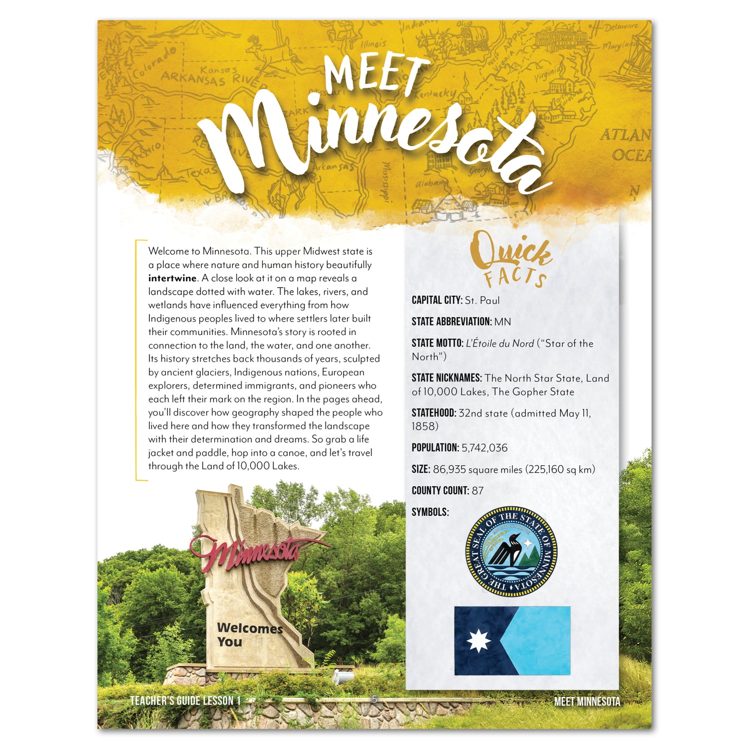 Minnesota information page with text and graphics on a white background.