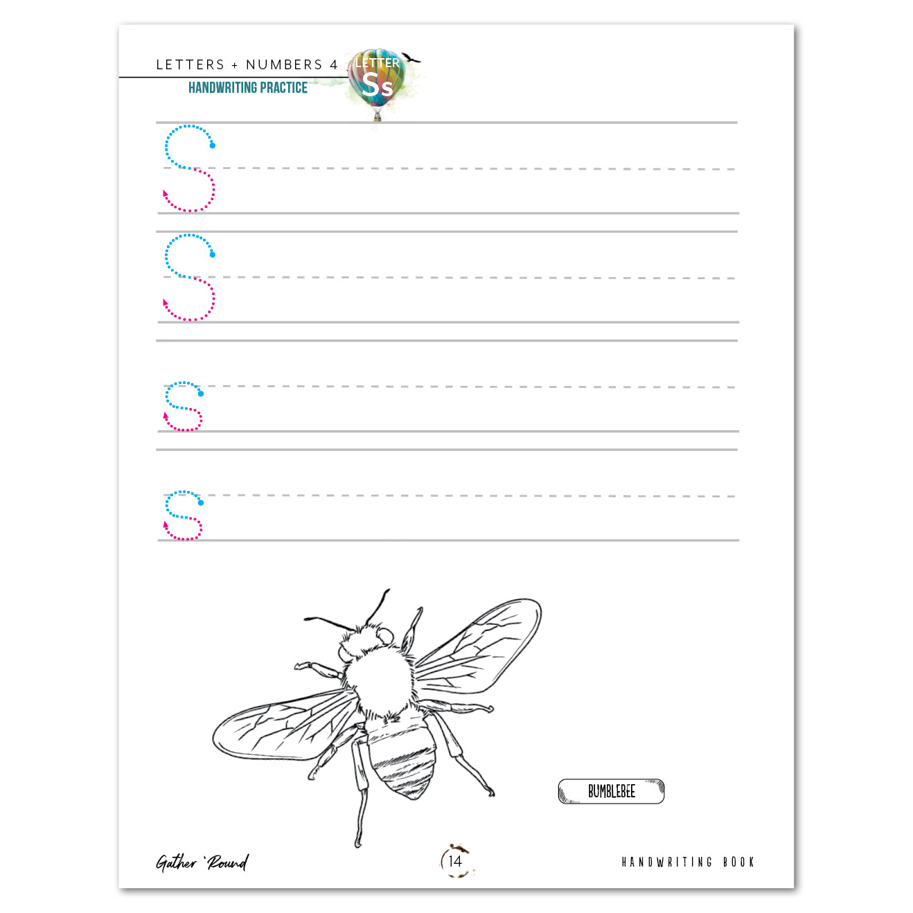 Letters + Numbers 4 In The Air Digital Handwriting Book Letter Ss Practice