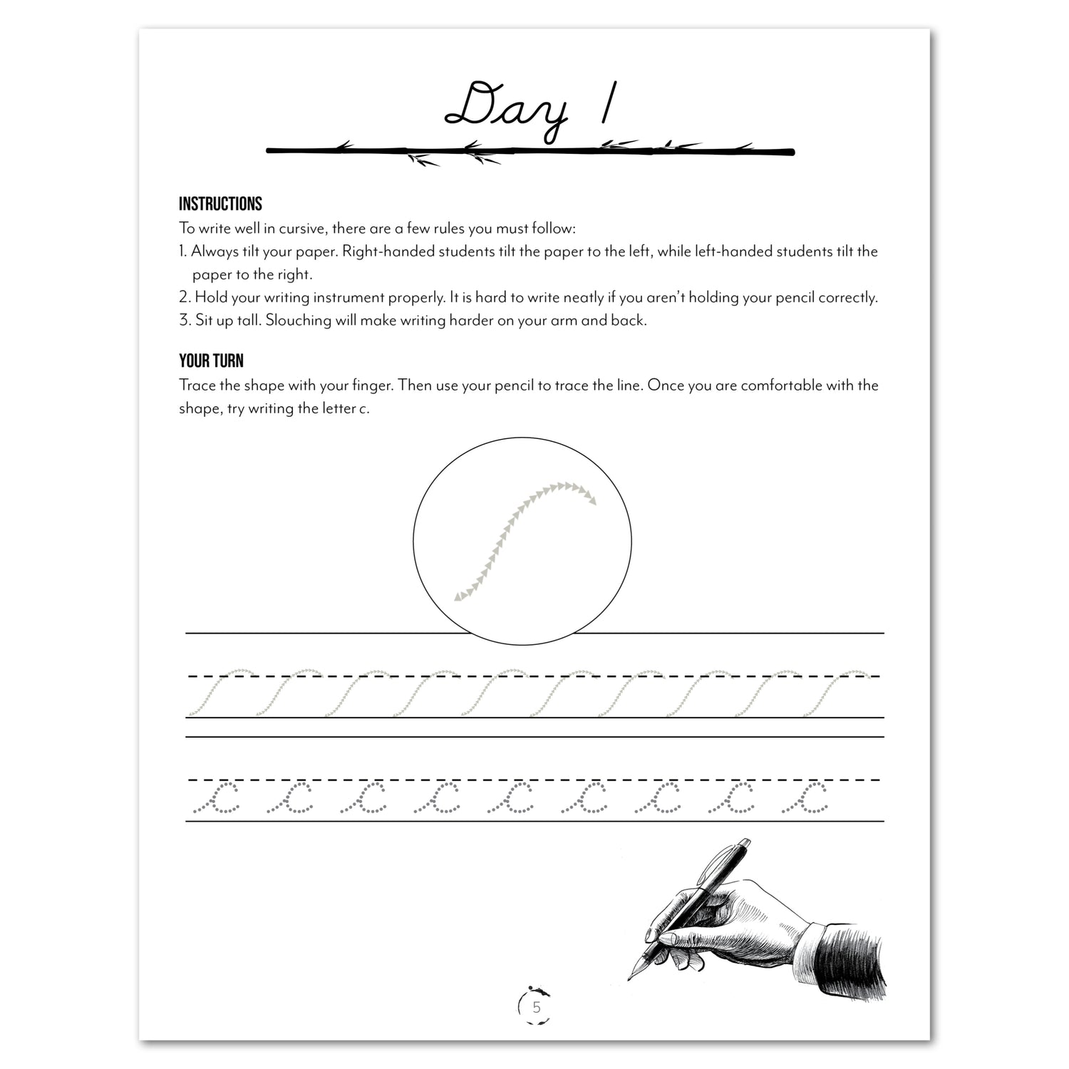 North America Birds part 1 homeschool unit study student workbook in cursive day one letter c
