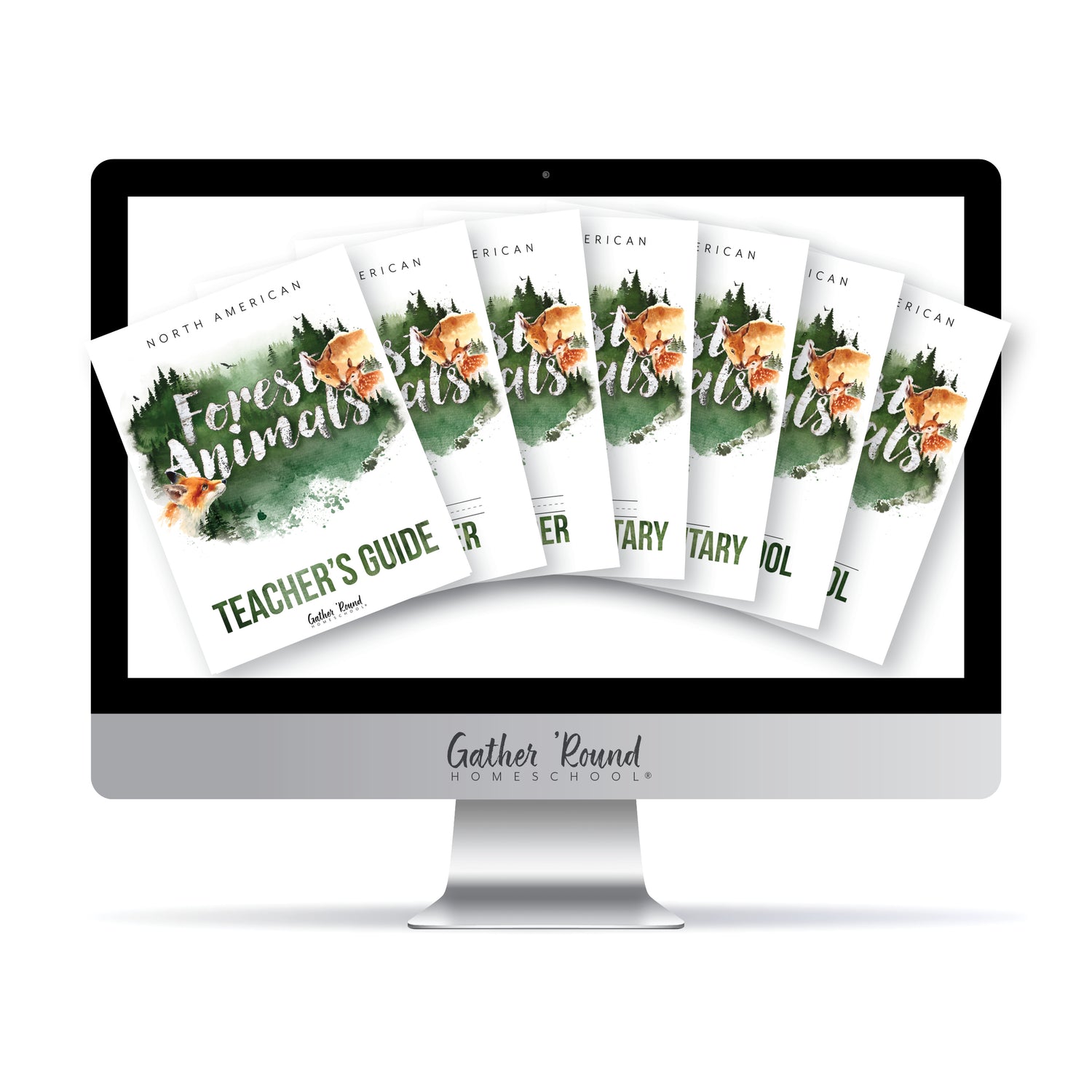North American Forest Animals homeschool unit study digital student workbook with all lesson bundle with teacher's guide