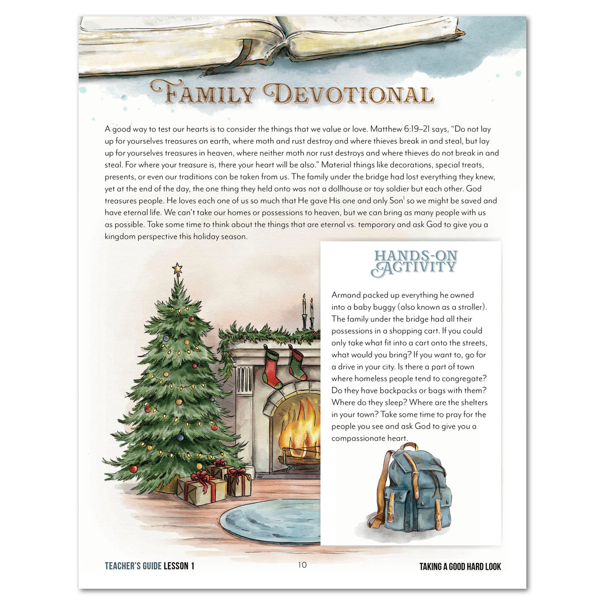 Old Fashioned Christmas Homeschool Unit Study Digital Download Teacher's Guide Lesson 1 Taking a good hard look part 2