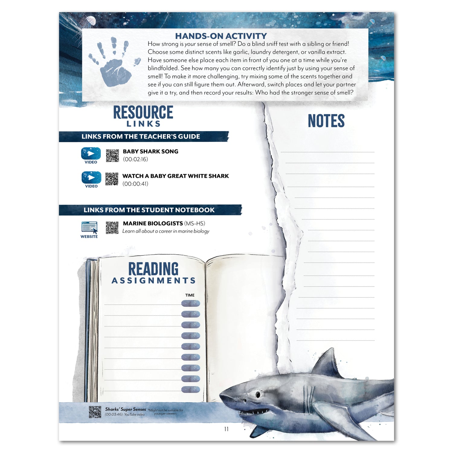 Ocean Life homeschool unit study print unit planner hand on activity and reading assignments