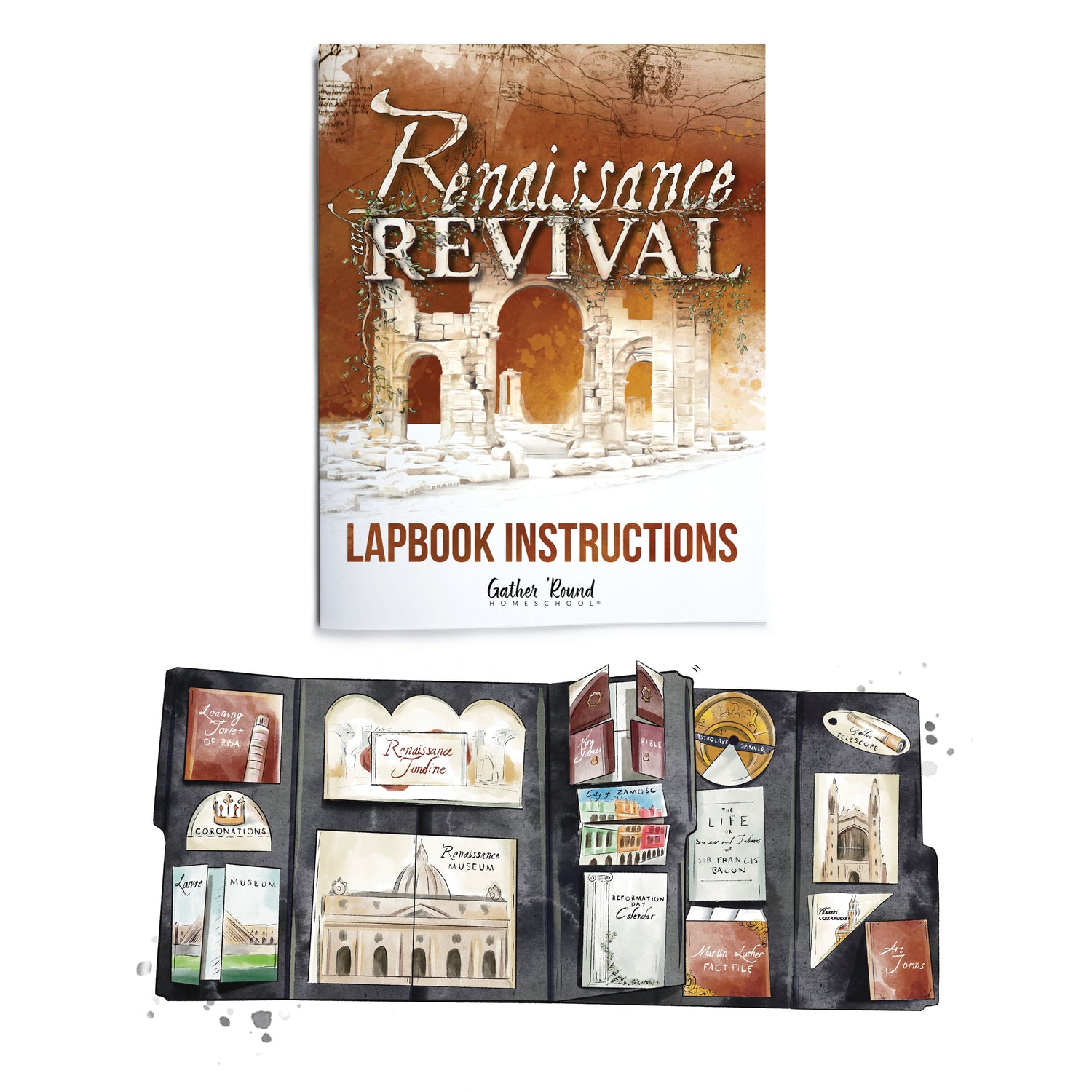 Renaissance and Revival Homeschool Unit Study Printed Lapbook Instructions