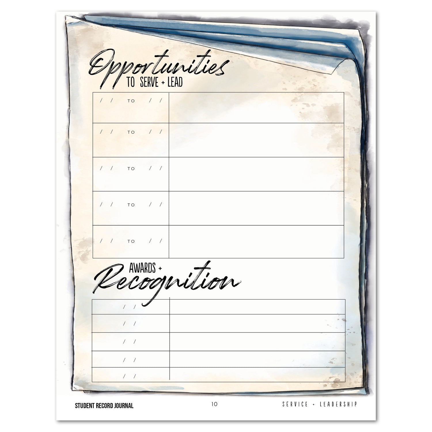 Student Tracker Journal in digital for homeschool opportunities and awards recognition