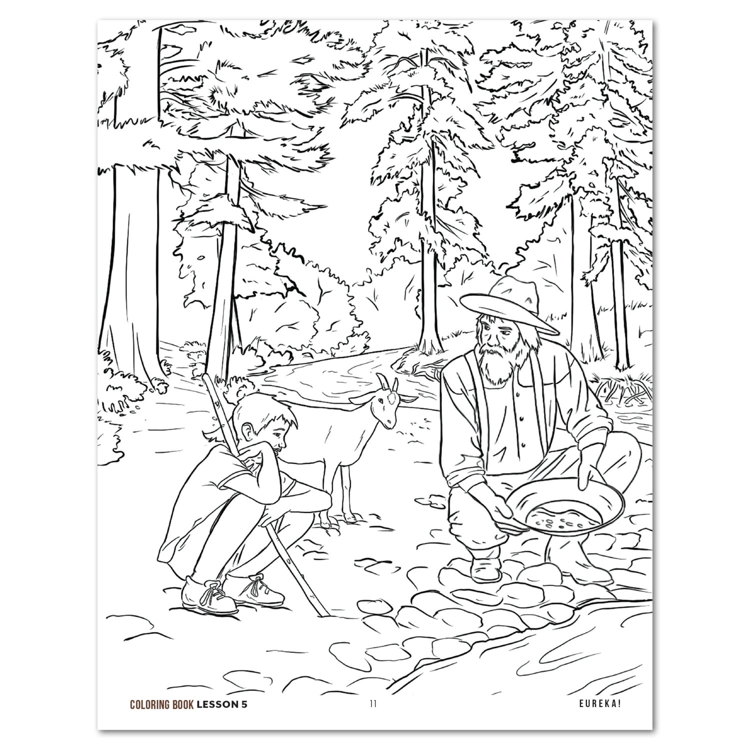 US History 3: Growing Identity: 1816-1899 Adventures Though History Homeschool Digital Coloring Book Lesson 5 Eureka!