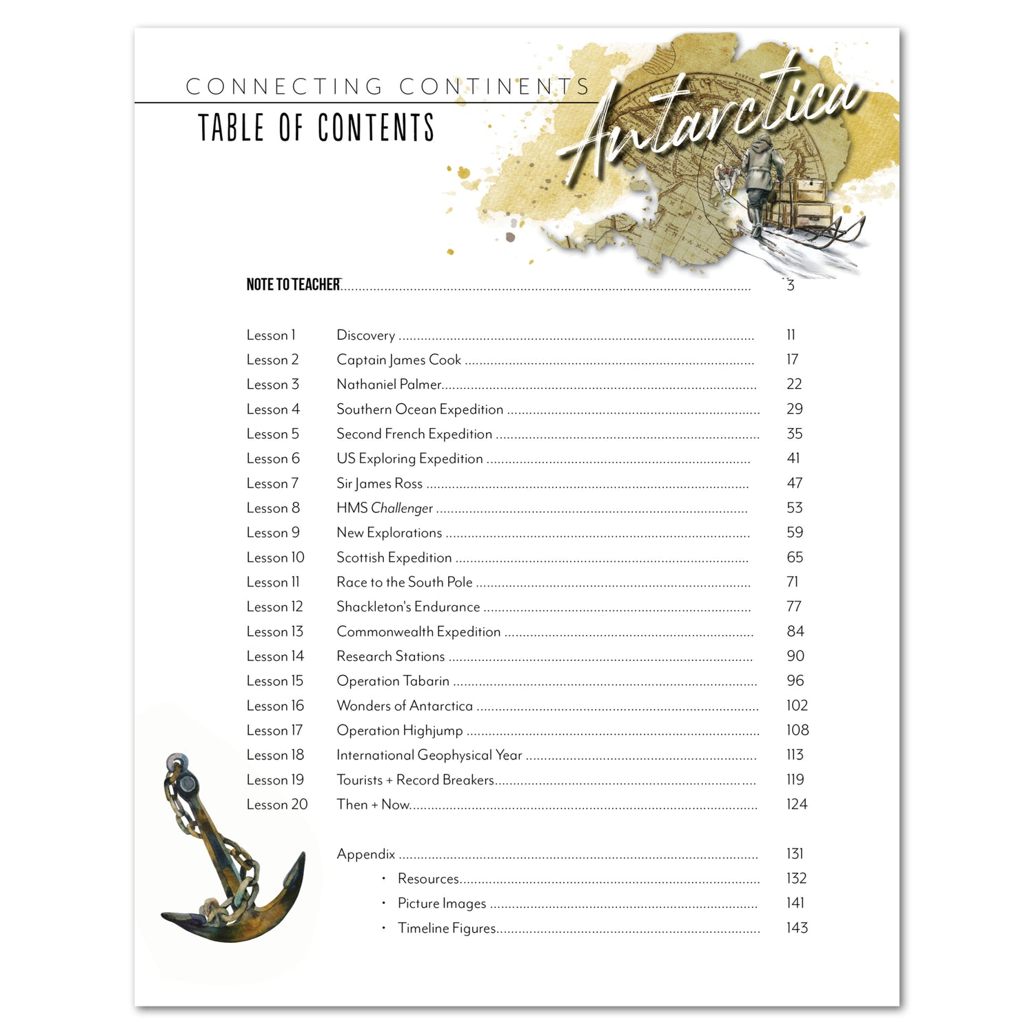 Antarctica homeschool unit study teacher guide table of contents