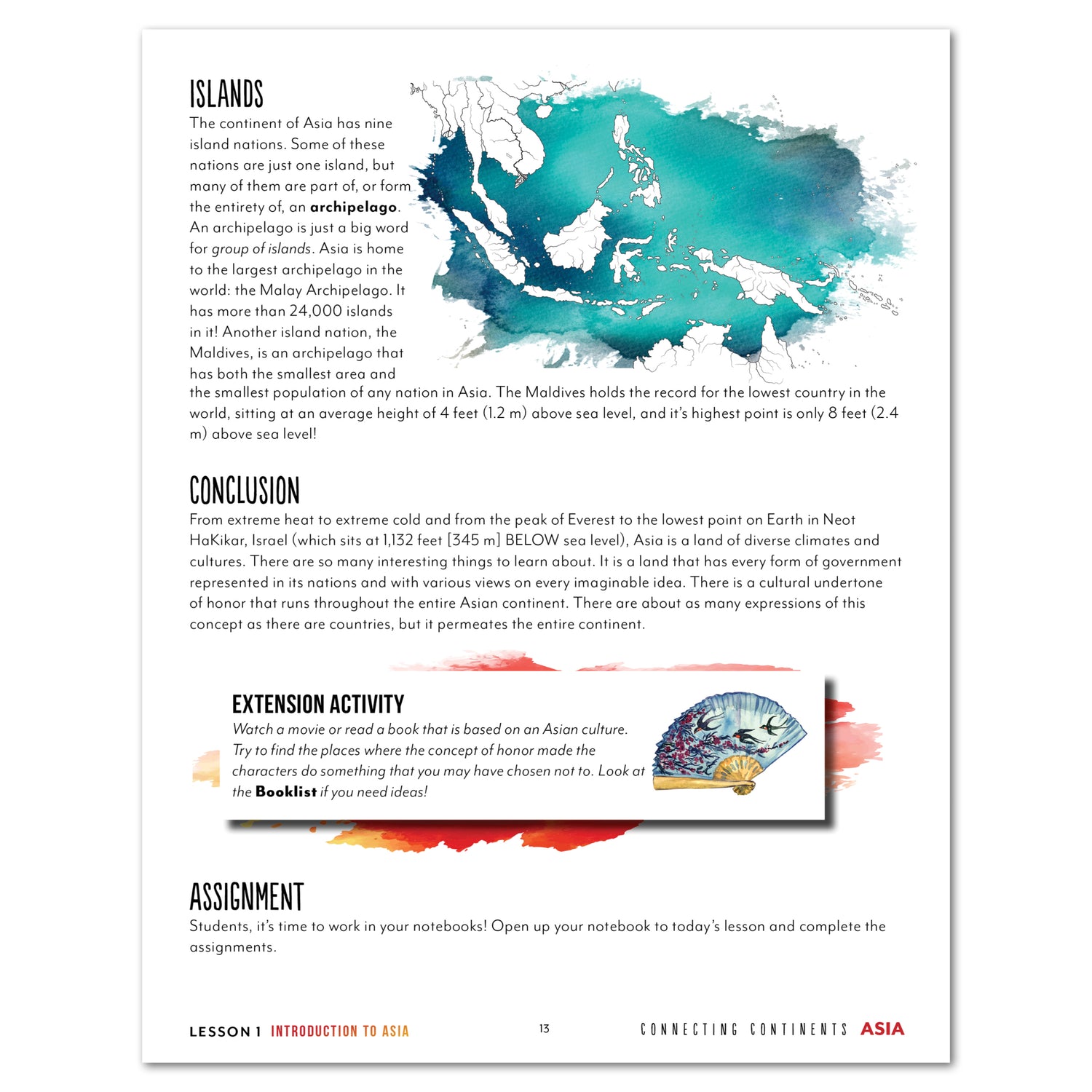 Asia Homeschool Unit Study Digital Teacher's Guide Lesson 1 Part 2