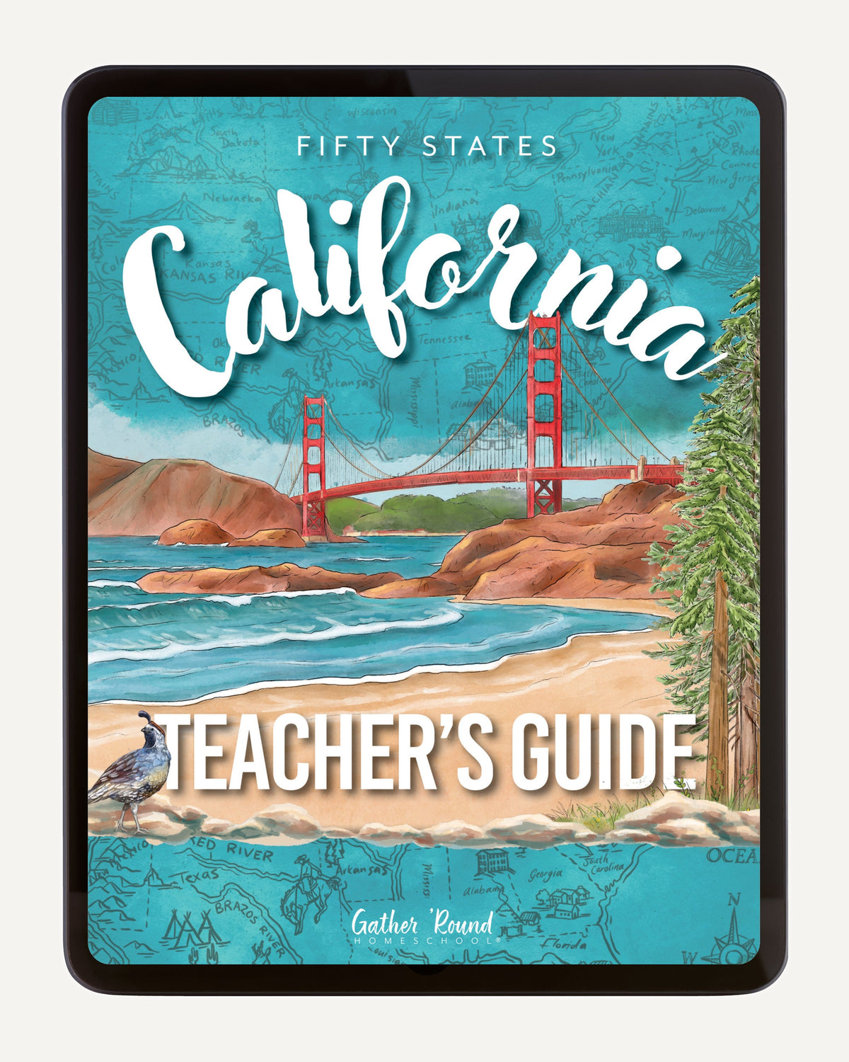 California Fifty States Homeschool Unit Study Digital Teacher's Guide Cover