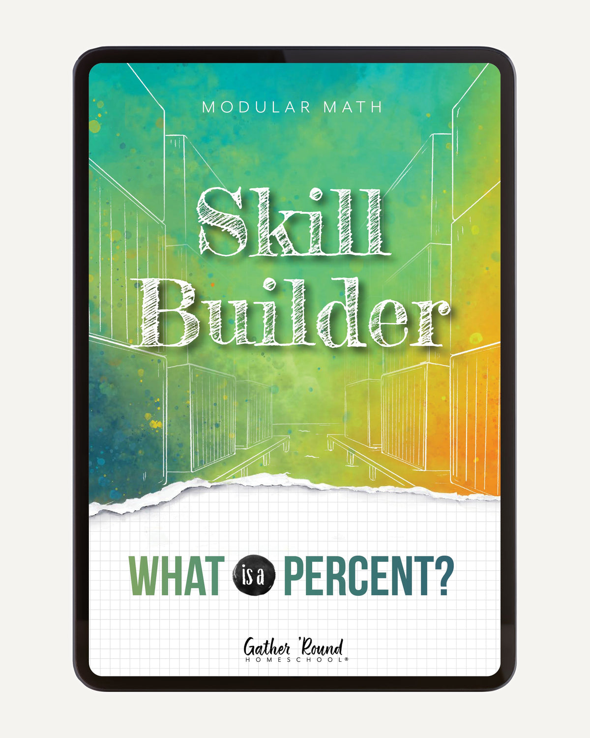 Modular Math: Percents Skill Builders homeschool unit study, printed product image