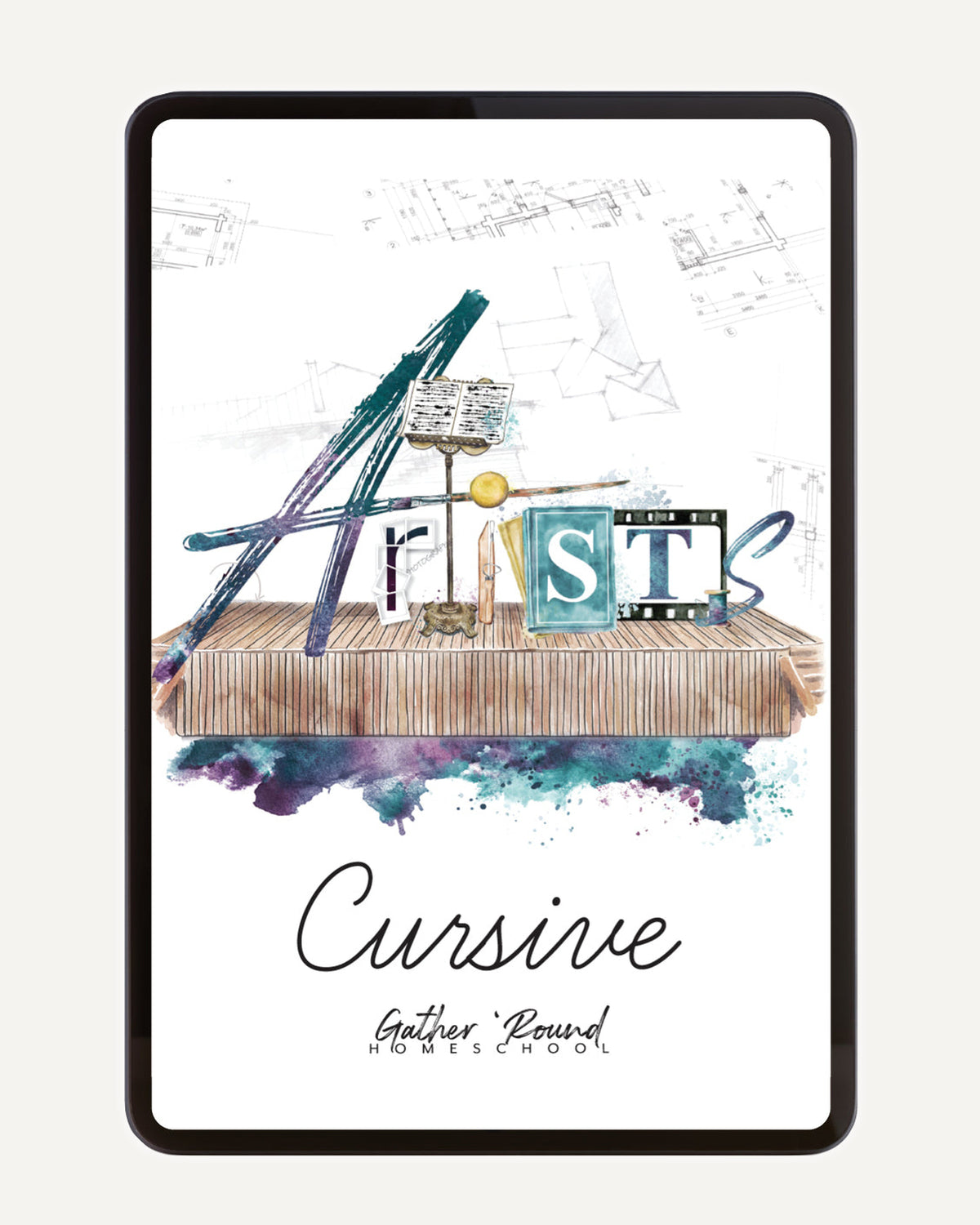 Artist Homeschool Unit Study Digital Cursive Book Cover