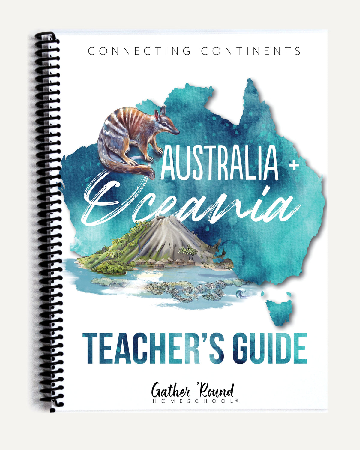 Australia + Oceania Homeschool Study Unit Printed Teacher's Guide Cover
