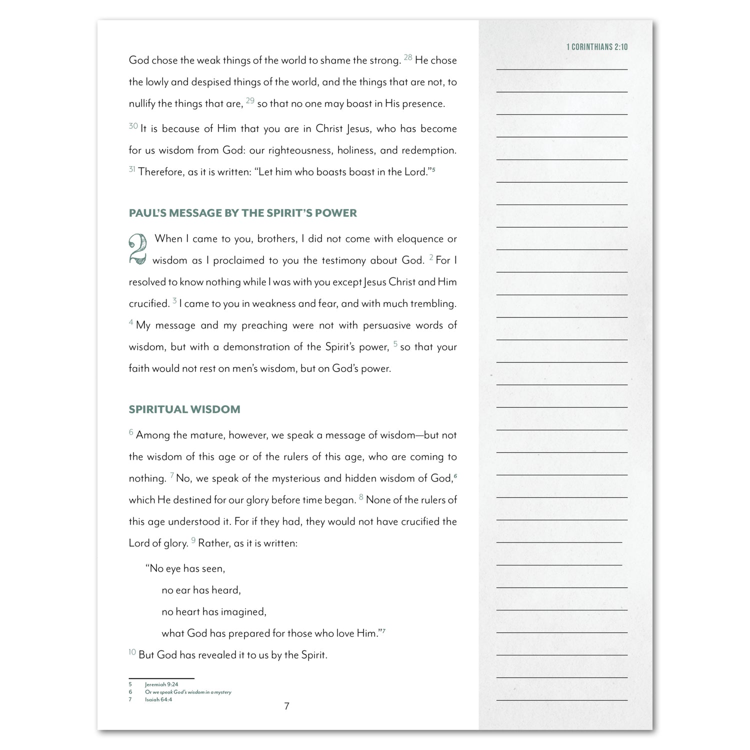Bible Journal Epistles Part I Printed 1 Corinthians Part 2