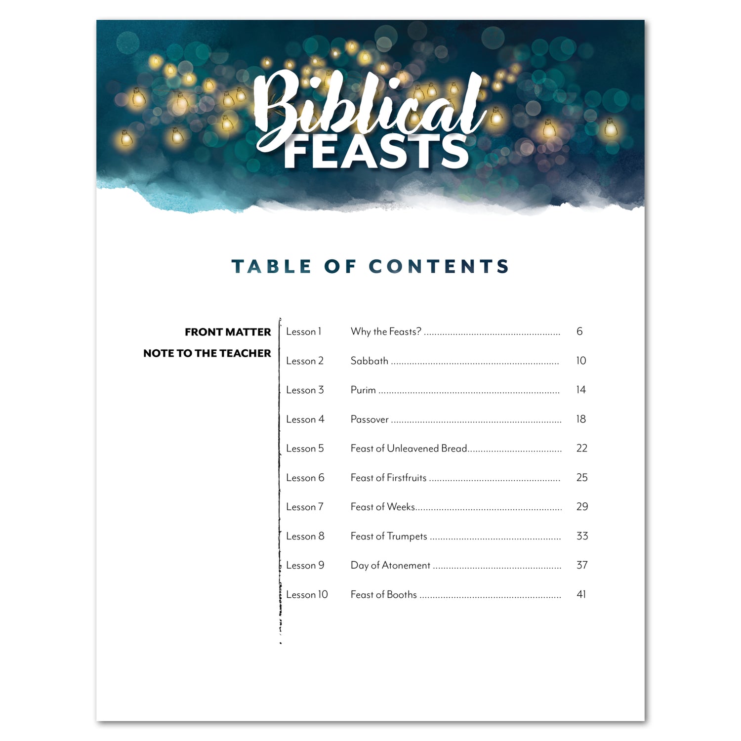 Biblical Feasts Unit (Digital Download)