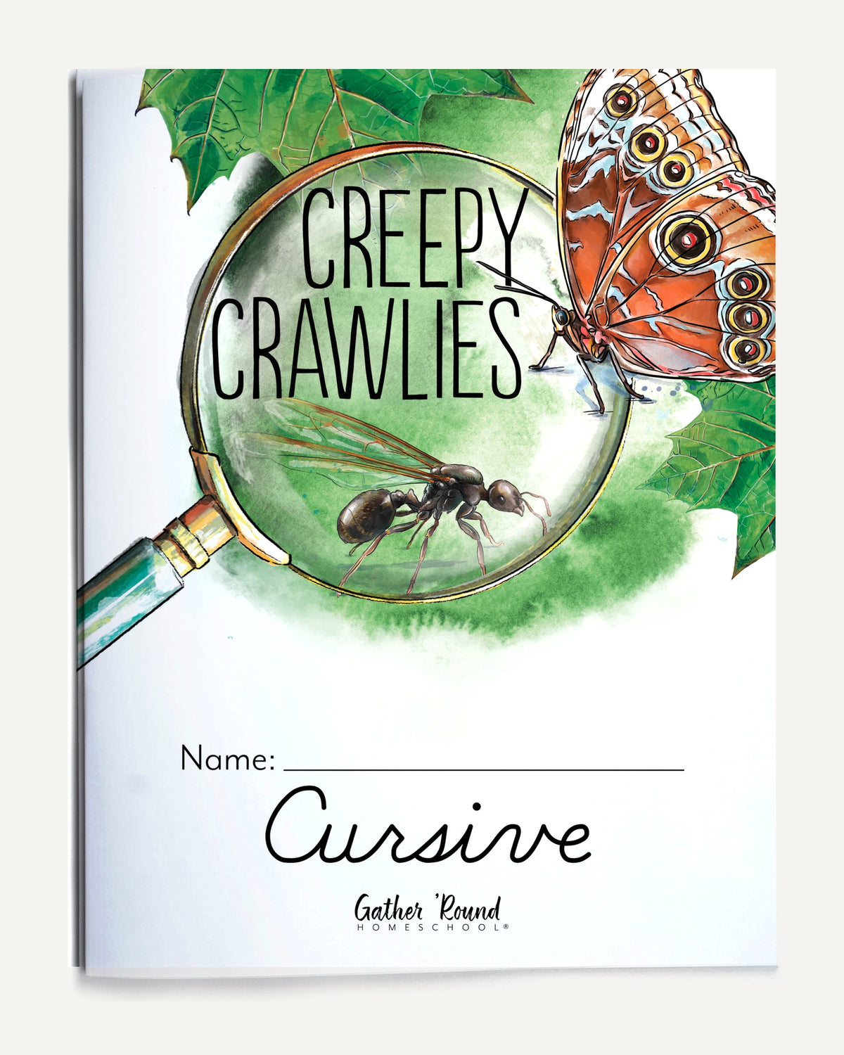 Creepy Crawlies Homeschool Unit Study Printed Cursive Student Book