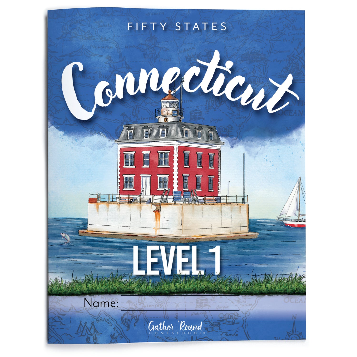 Connecticut Fifty States Homeschool Unit Study Printed Student Book Level 1 Cover