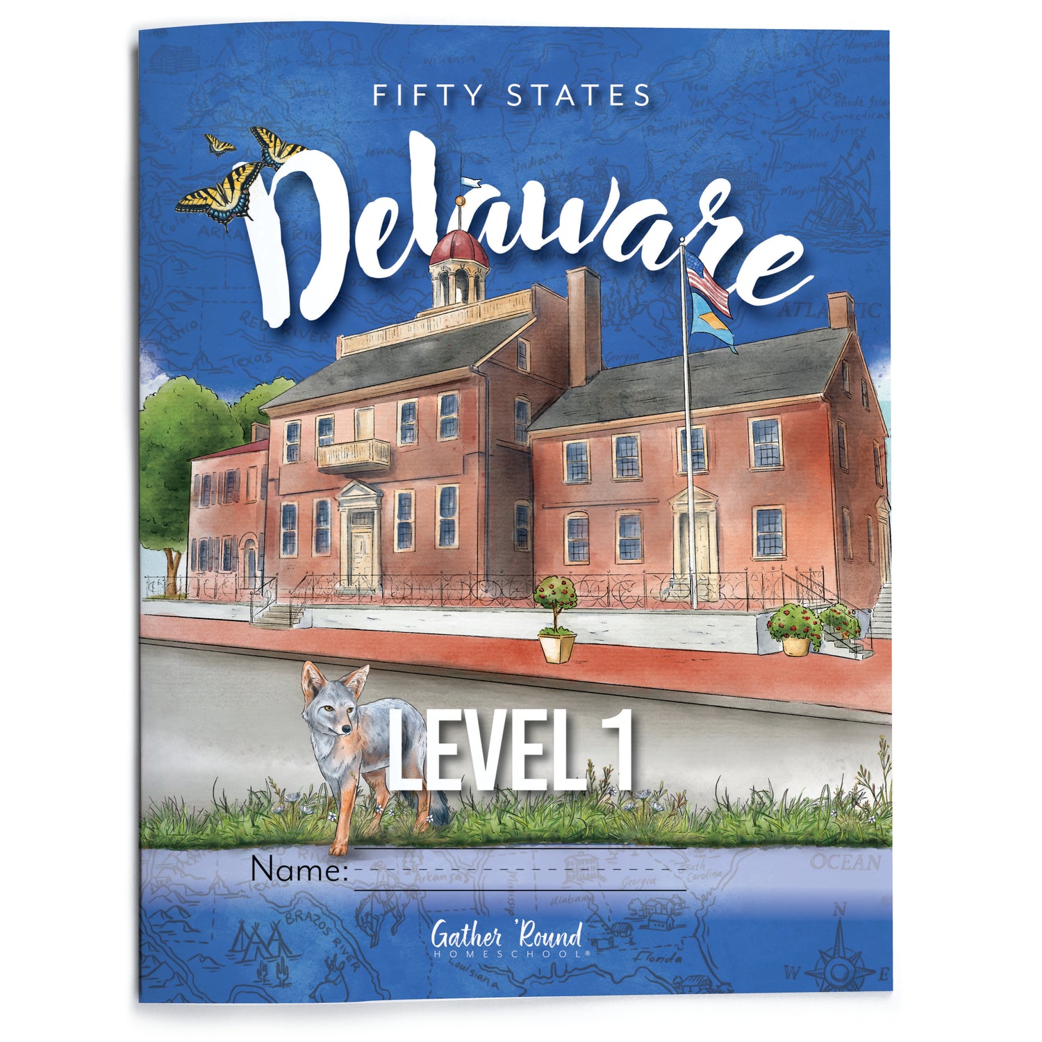 Delaware Fifty States Homeschool Unit Study Printed Student Book Level 1 Cover