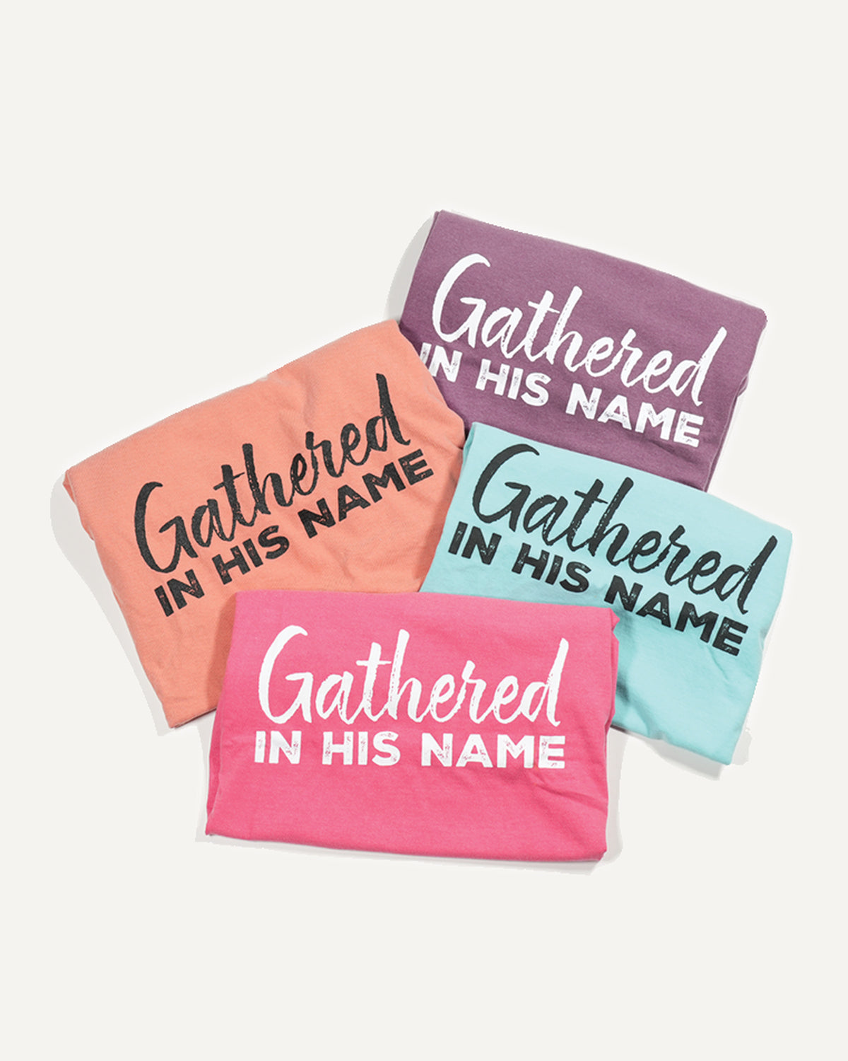 Adult Gathered In His Name T-Shirt (Comfort Colors) homeschool unit study, printed product image