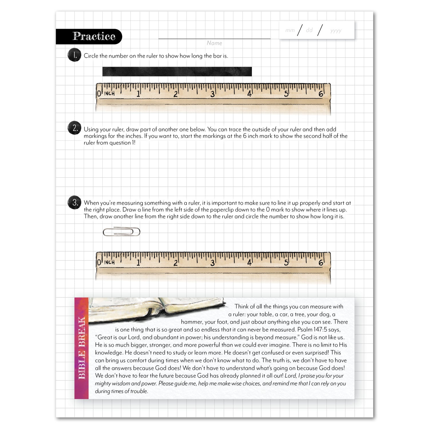 Measurement Step 1 modular math homeschool printed book practice