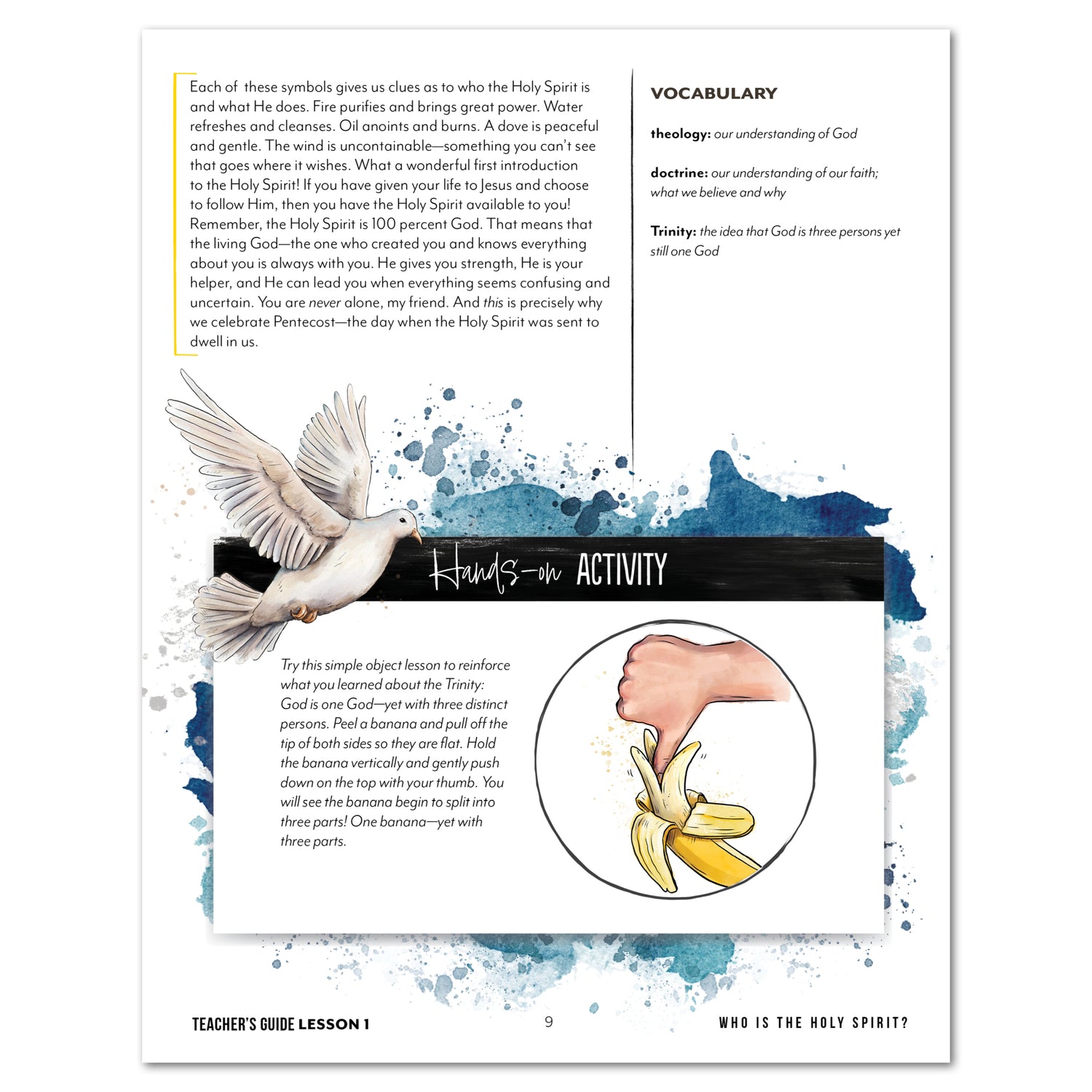 Pentecost Homeschool Unit Study Printed Teacher's Guide Lesson 1 Who is the Holy Spirit Part 2