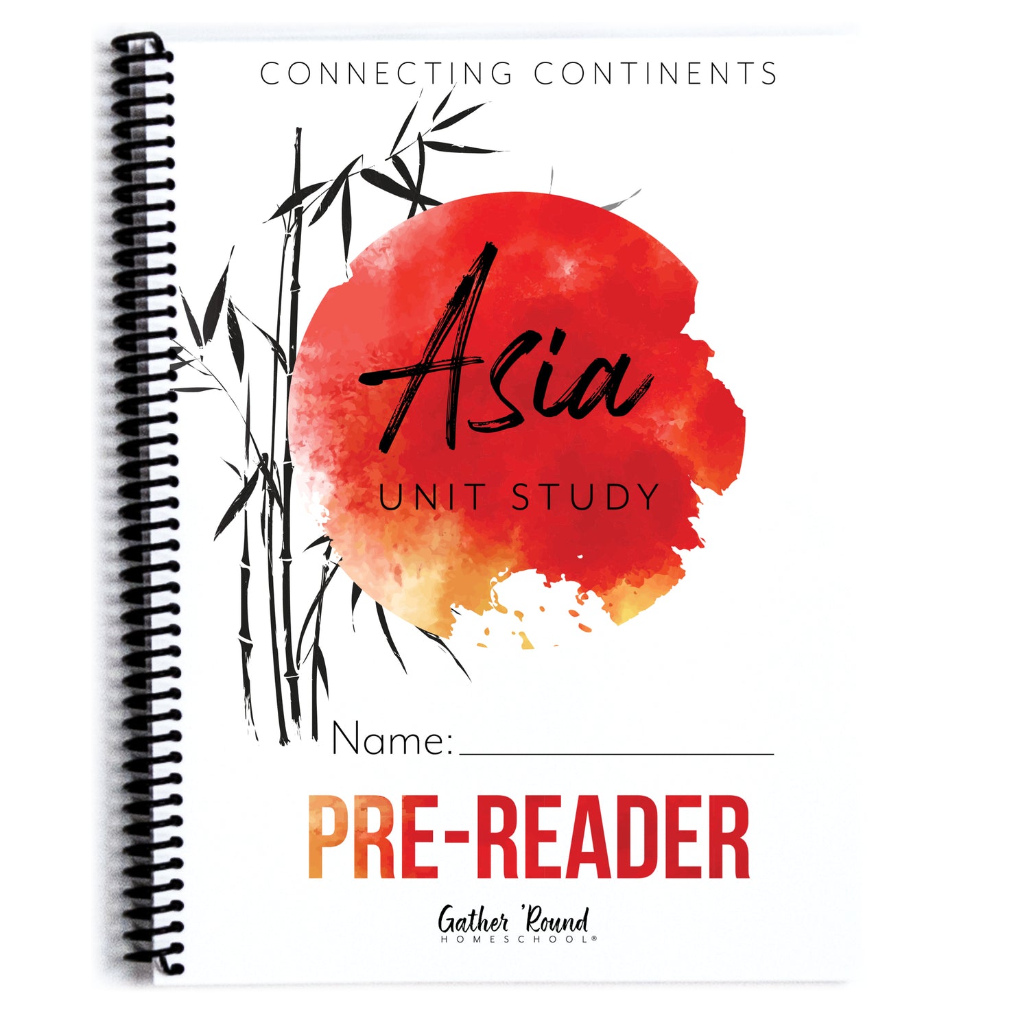 Asia Homeschool Unit Study Printed Pre-Reader Student Book Cover Page