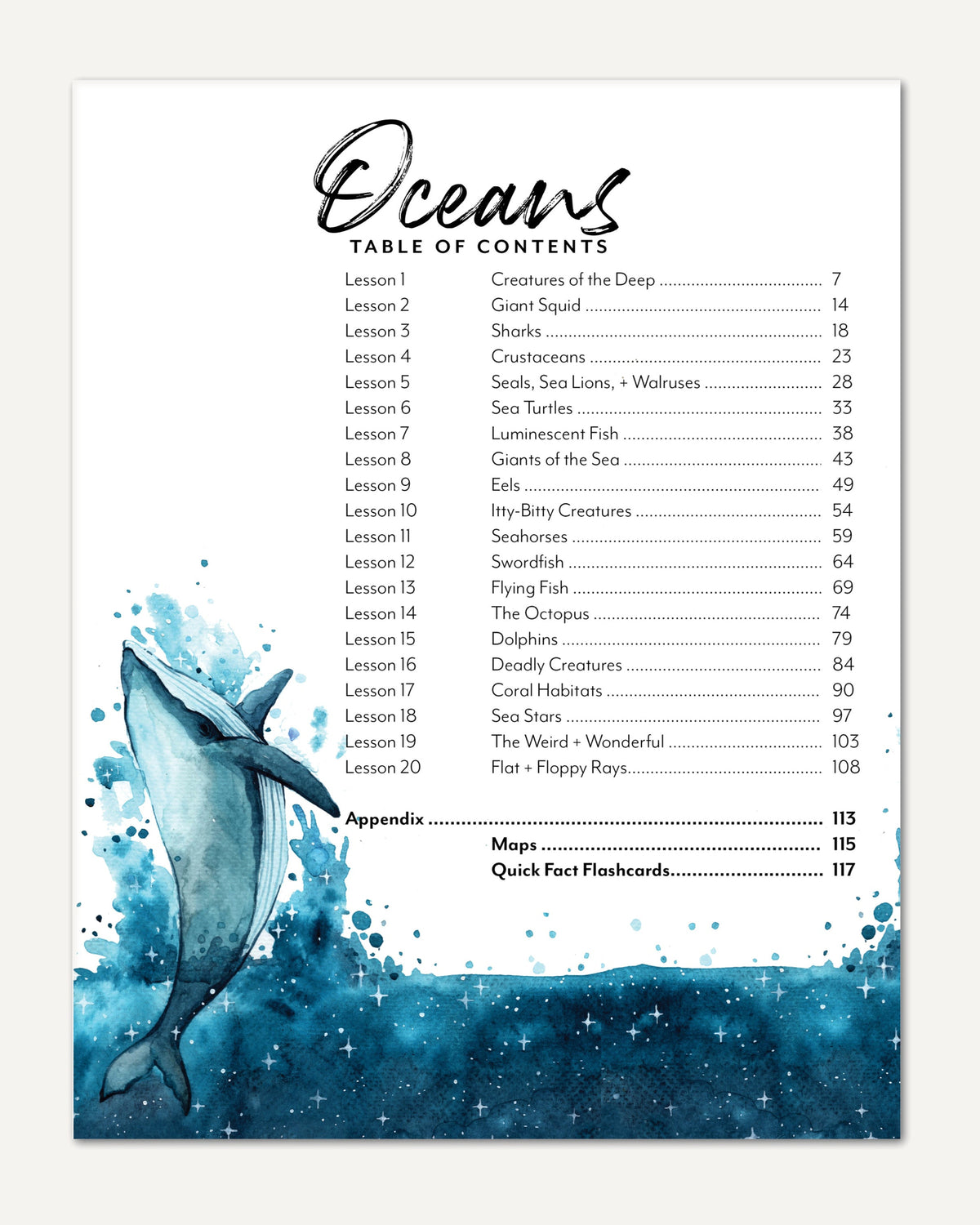 Oceans homeschool unit study digital teacher's guide table of contents