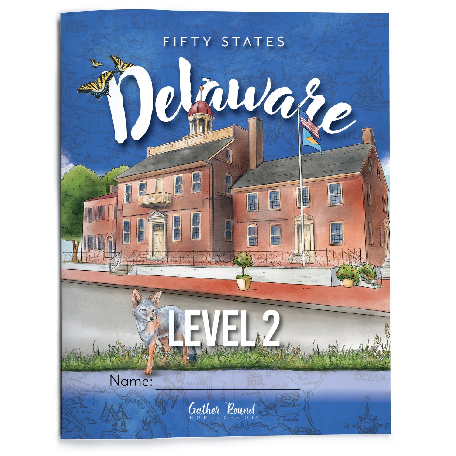 Delaware Fifty States Homeschool Unit Study Printed Student Book Level 2 Cover