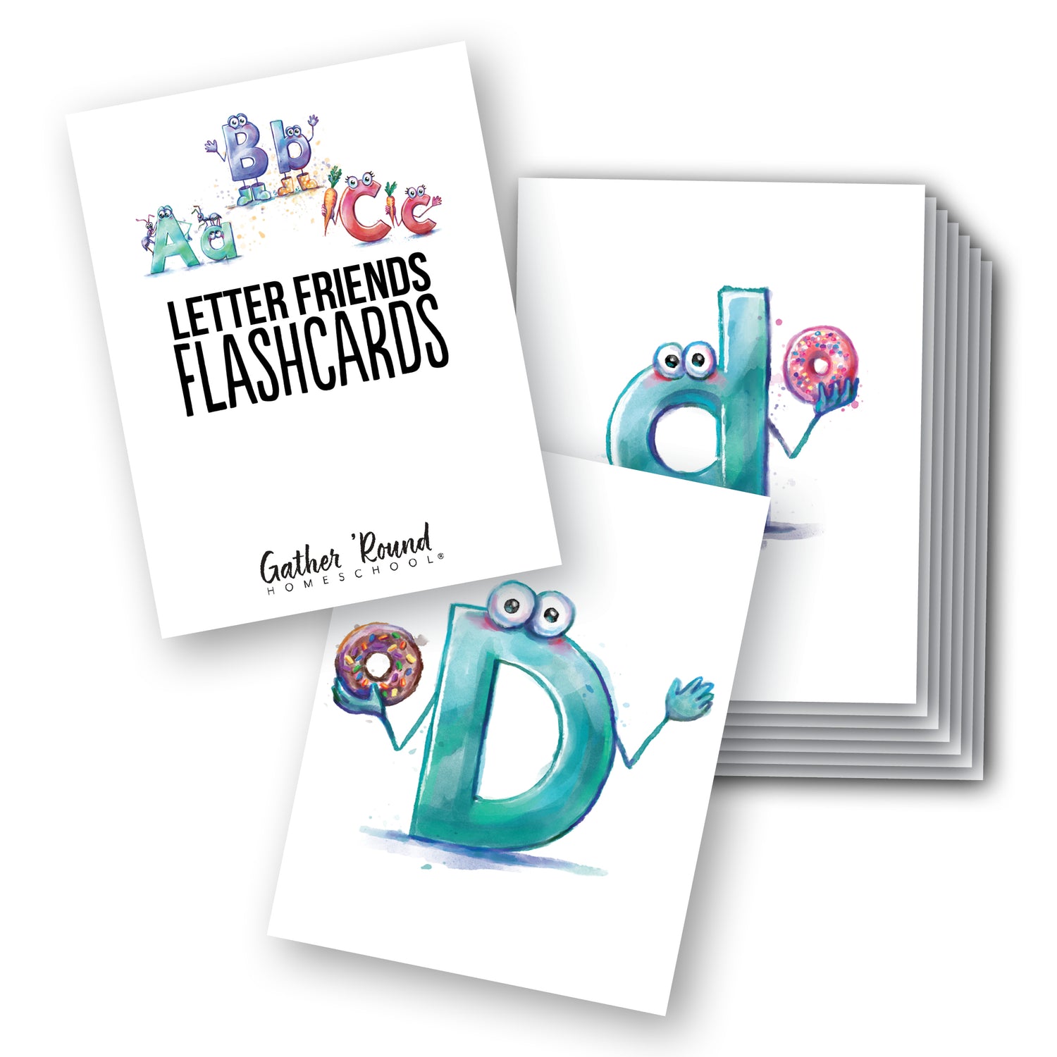 Letters + Numbers Printed Expansion Pack Letter Friends Flash Cards