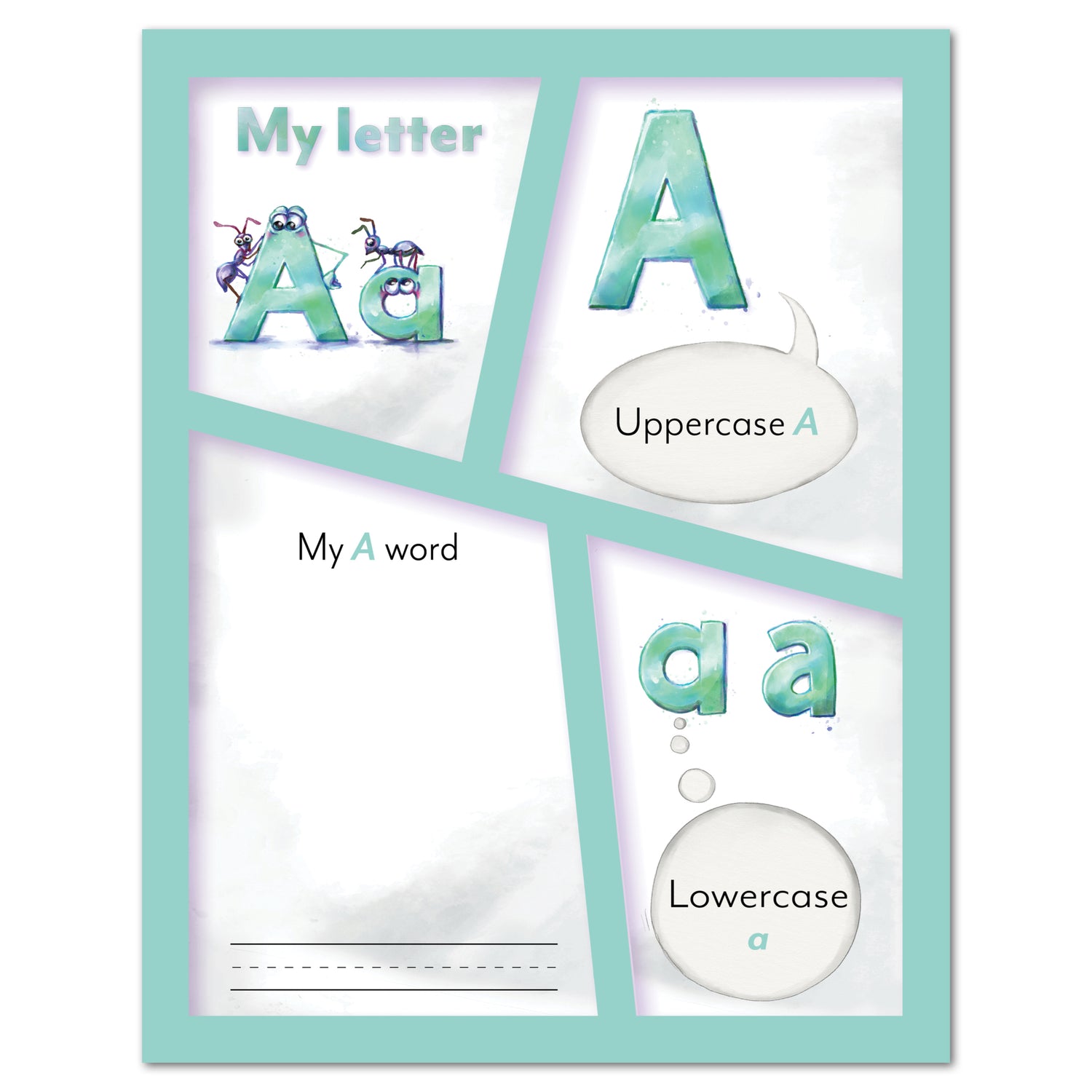Letters + Numbers Printed Expansion Pack My ABC Book My Letter A Page