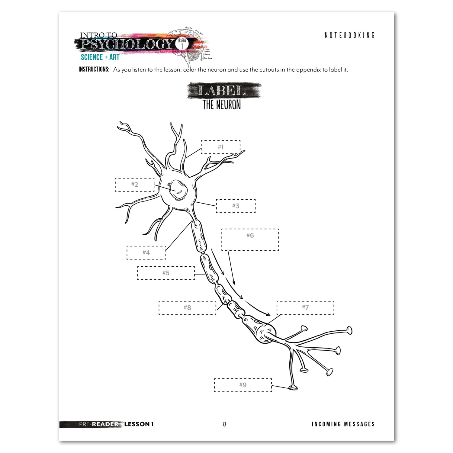 Psychology homeschool unit study digital student workbook in pre-reader with teacher's guide bundle notebooking worksheet