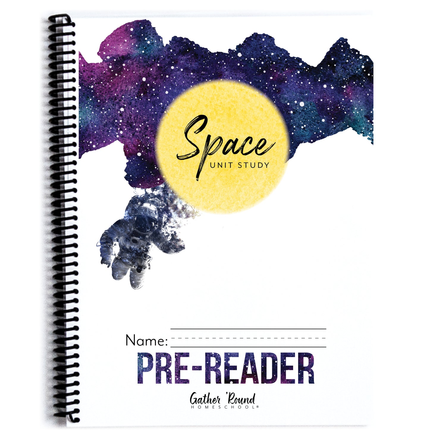 Space homeschool unit study print student workbook student workbook Pre-Reader