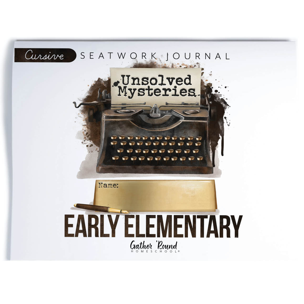 Unsolved Mysteries Homeschool Unit Study Printed Seatwork Journal Cursive Early Elementary