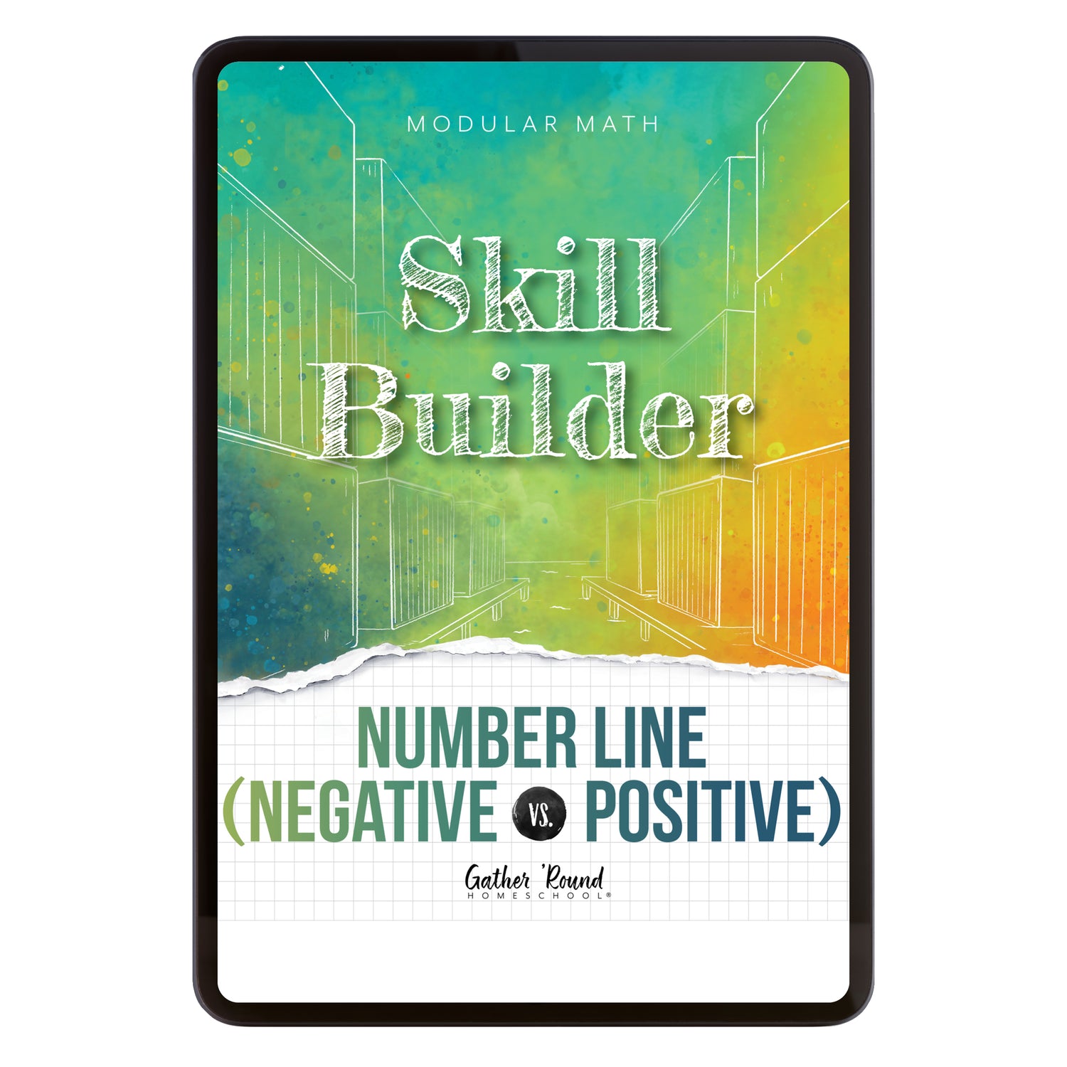 Number Sense Modular Math Step 3 digital skill builder number line (negative vs. positive)