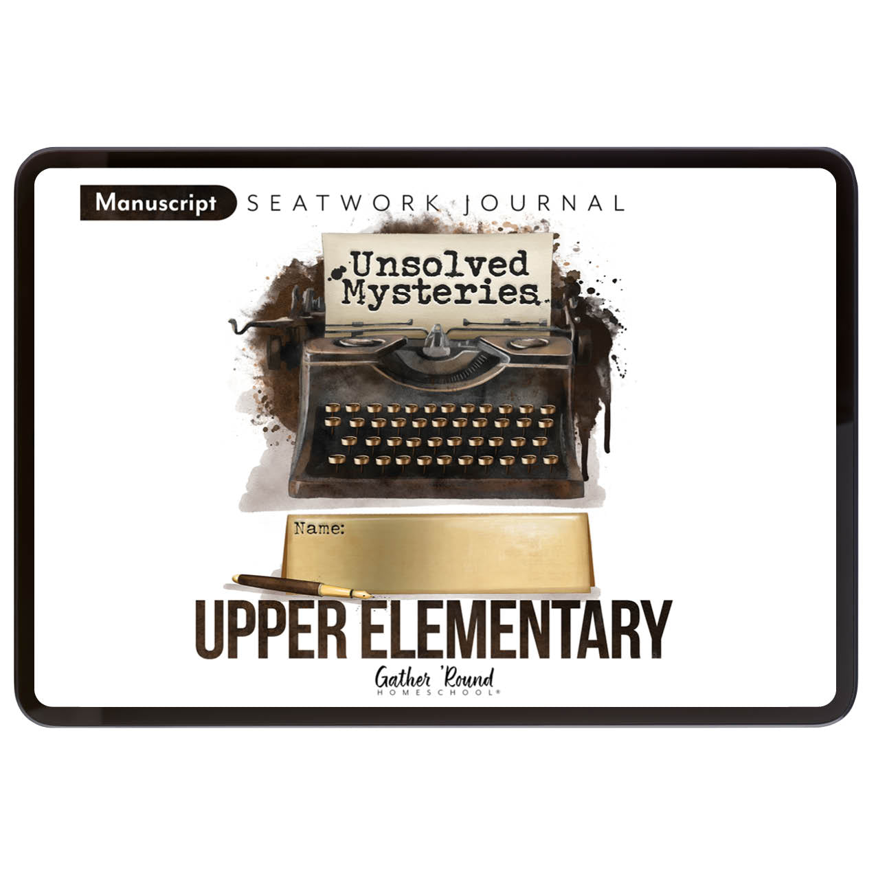 Unsolved Mysteries Homeschool Study Unit Digital Seatwork Journal Manuscript Upper Elementary
