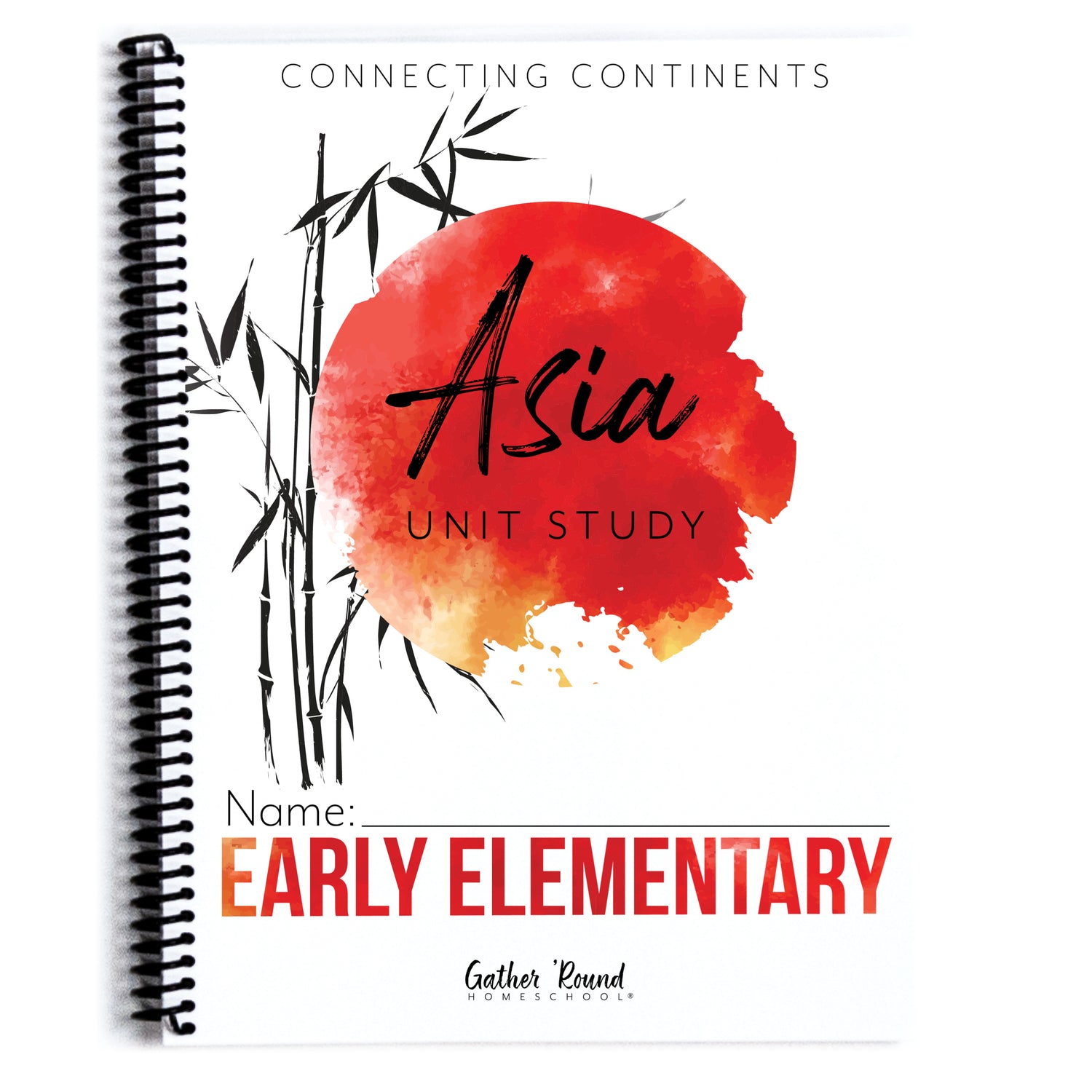 Asia Homeschool Unit Study Printed Early Elementary Student Book Cover Page