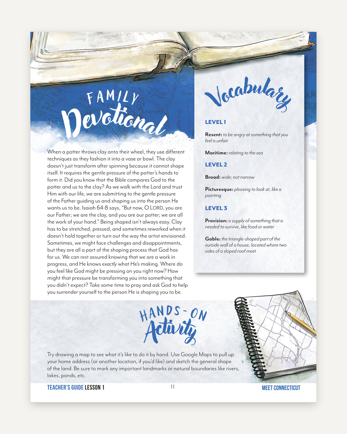 Connecticut Fifty States Homeschool Unit Study Digital Teacher's Guide Lesson 1 Part 2