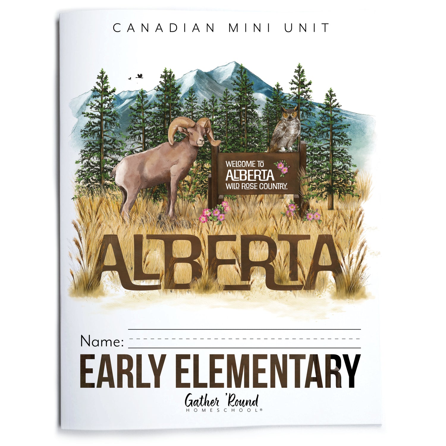 Alberta homeschool unit study early elementary student printed notebook