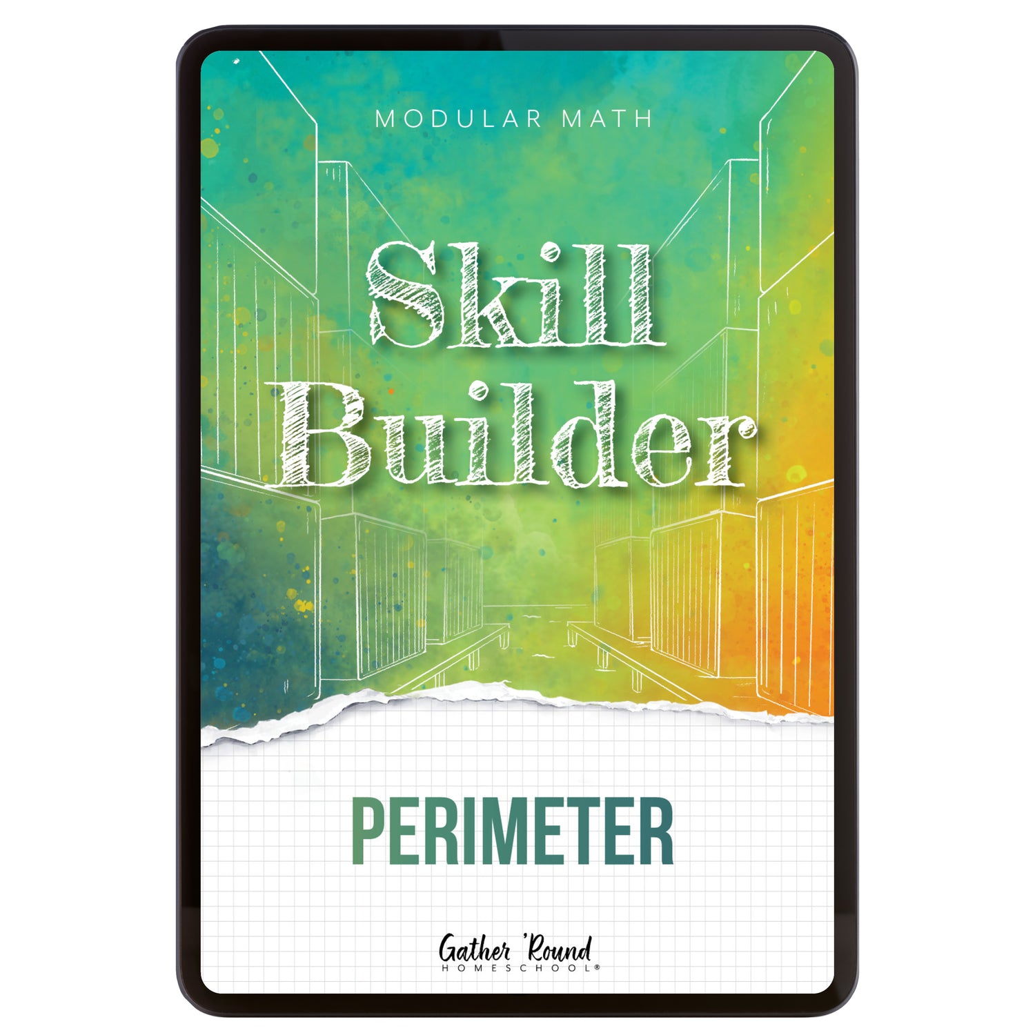 Digital book cover of 'Skill Builder: Perimeter' by Gather Round Homeschool on a white background