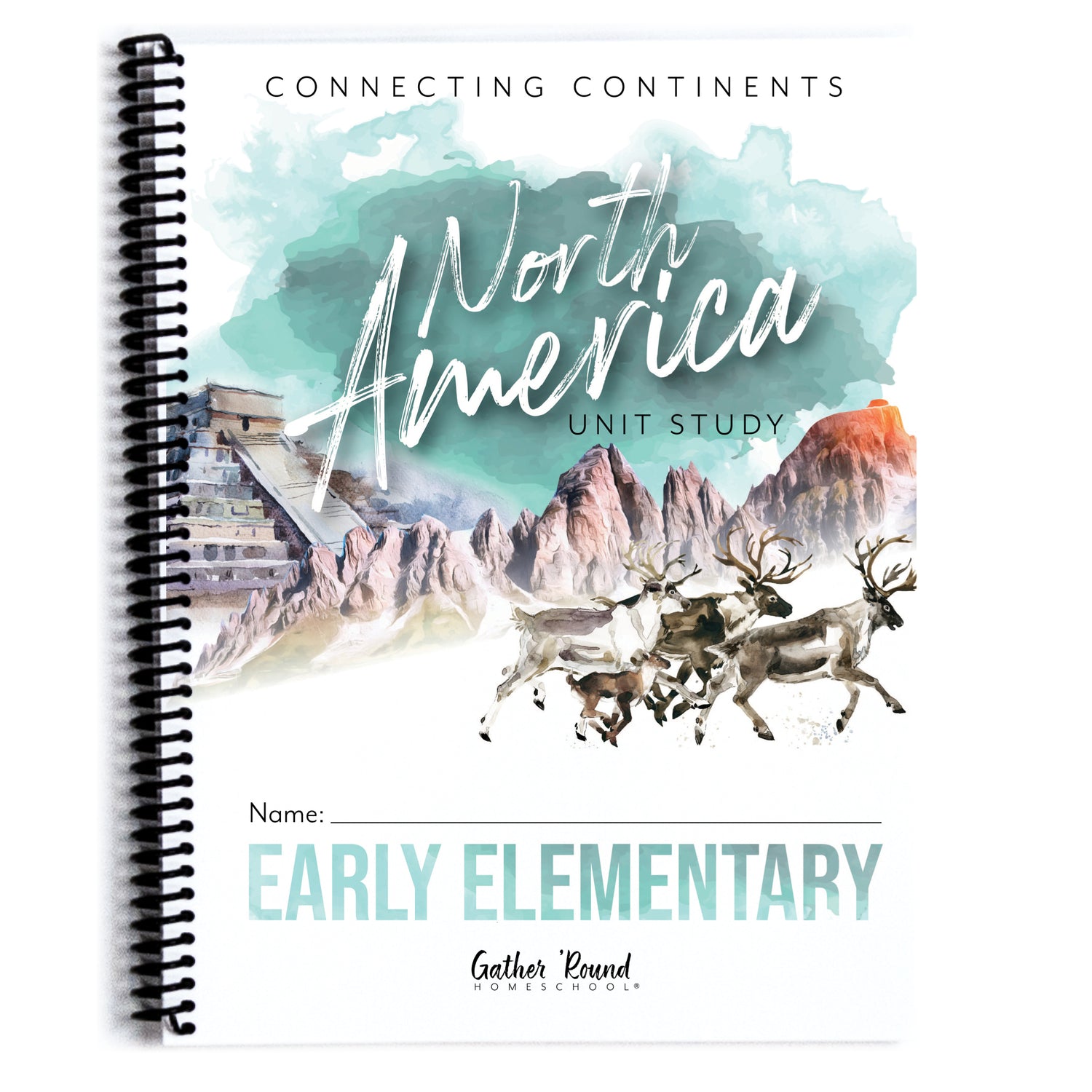 North America homeschool unit study print student workbook early elementary