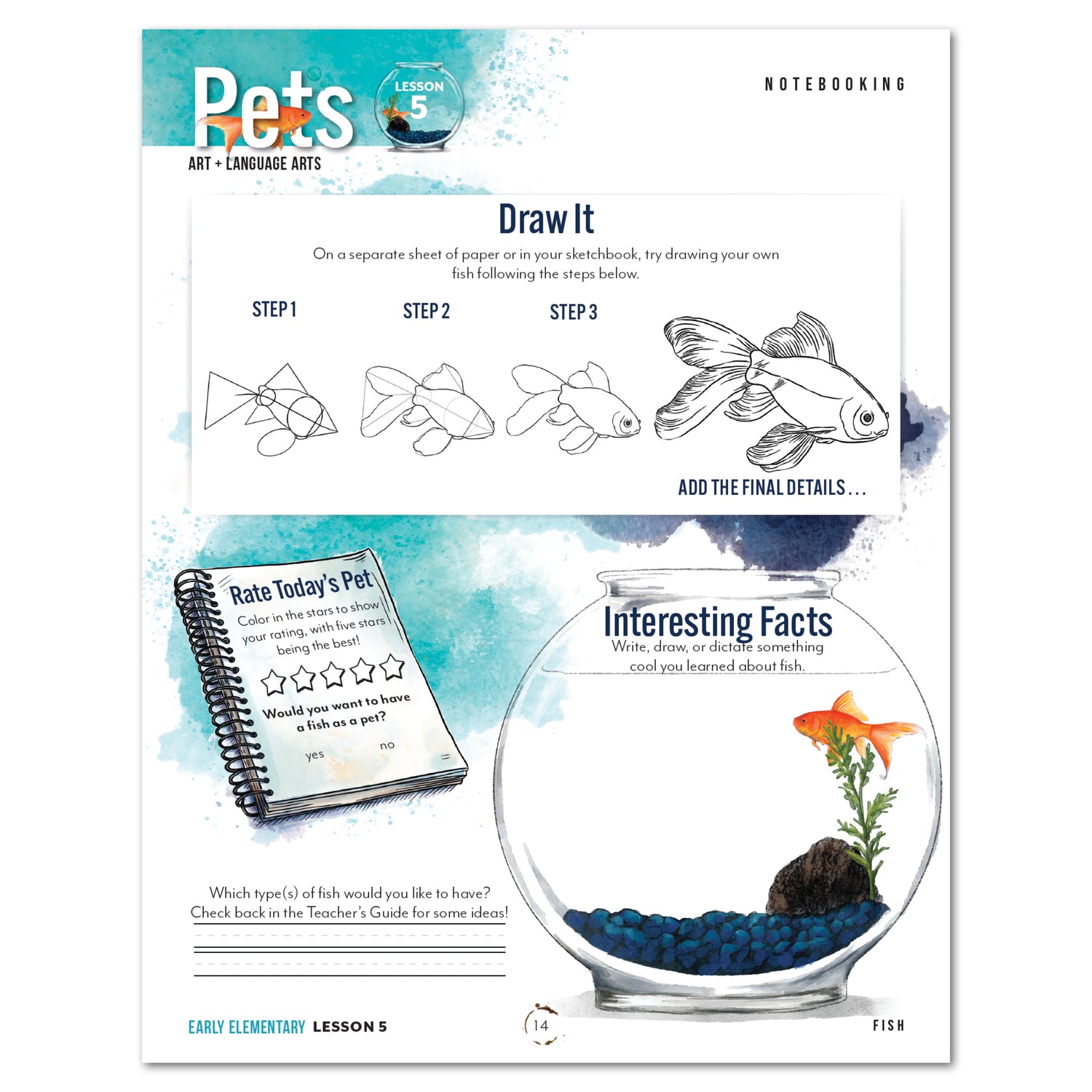 Pets homeschool unit study print student workbook early elementary notebooking worksheet