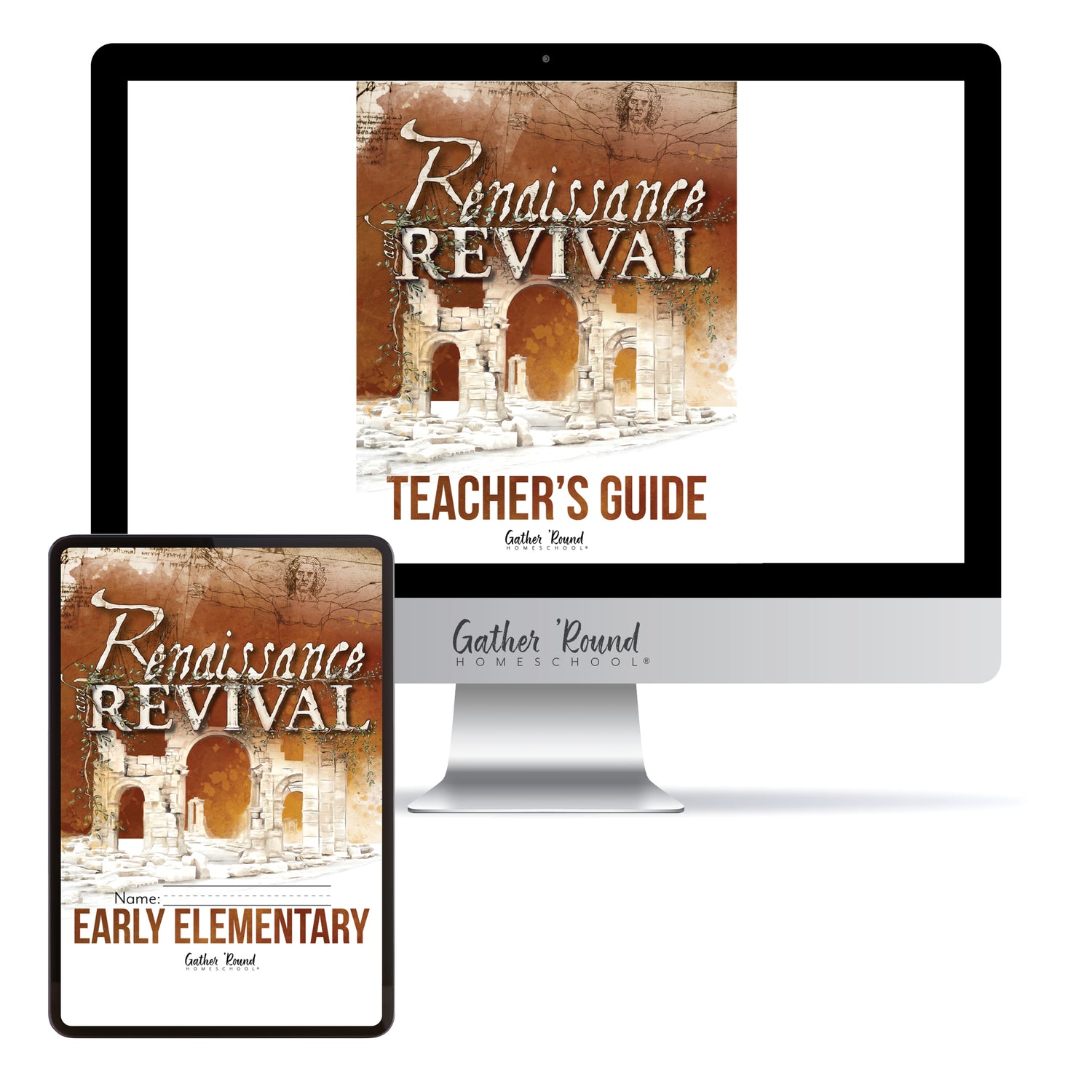 Renaissance and Revival Homeschool Unit Study Printed Digital Bundle Teacher's Guide and Early Elementary Student Book