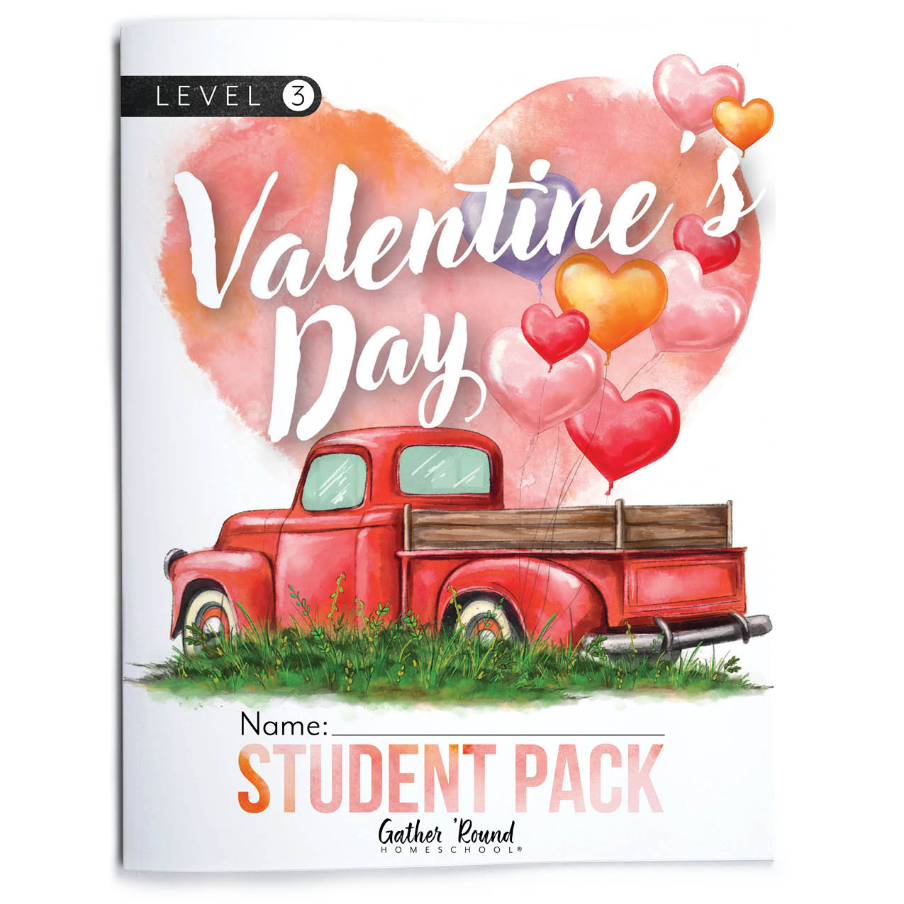 Valentine's Day Homeschool Unit Study Printed Level 3 Student Pack
