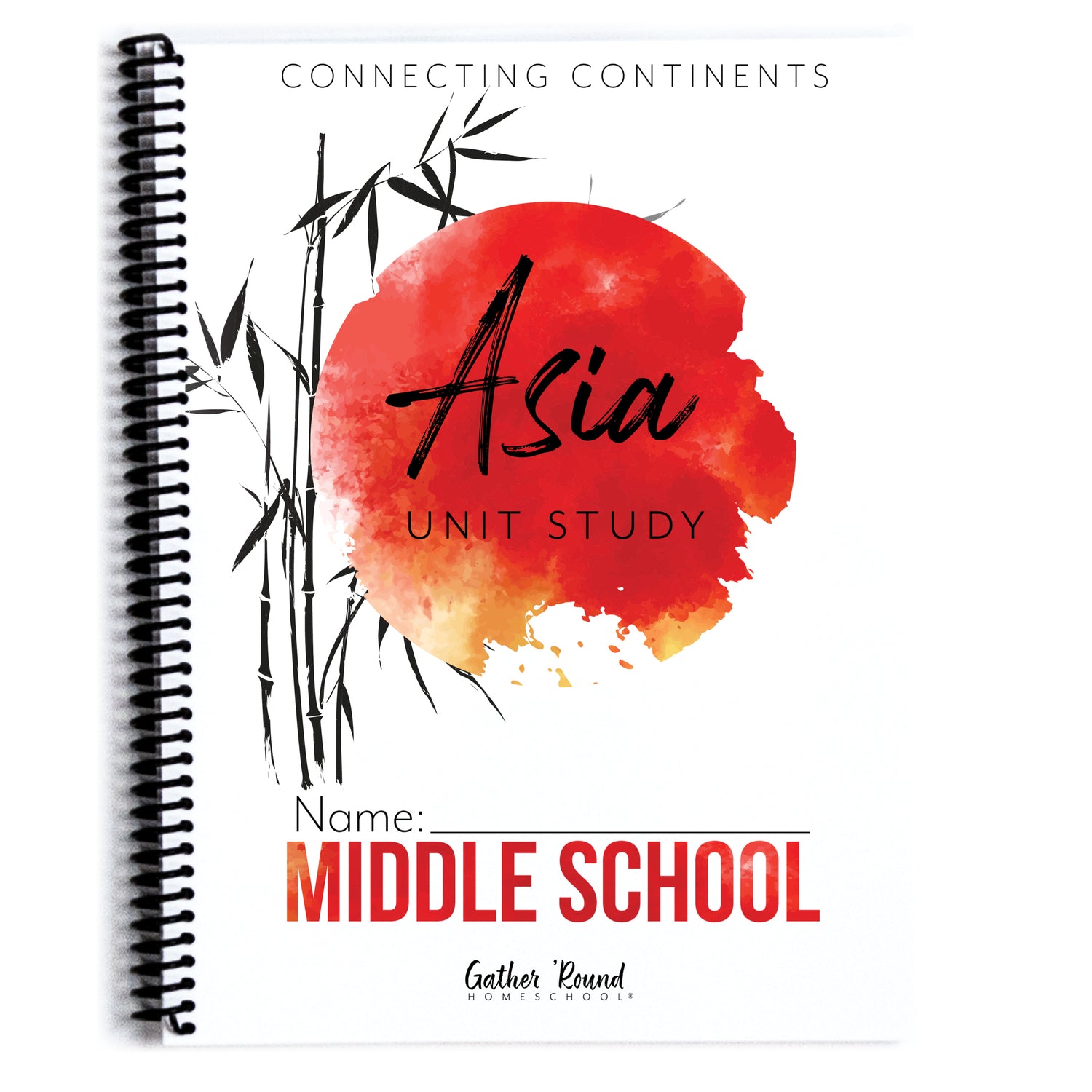 Asia Homeschool Unit Study Printed Middle School Student Book Cover Page